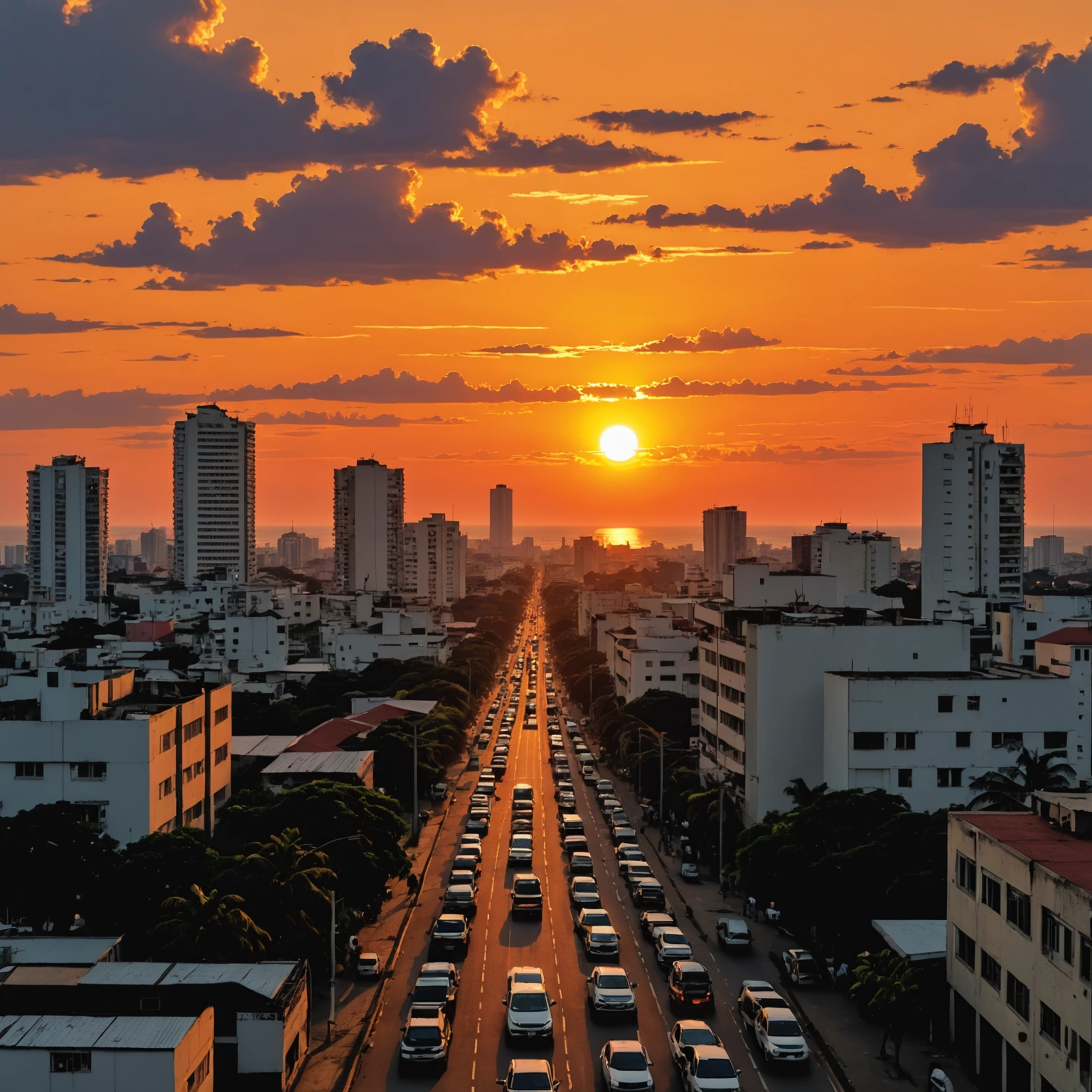 Hip-Hop Style Poem About Maputo's Sunset