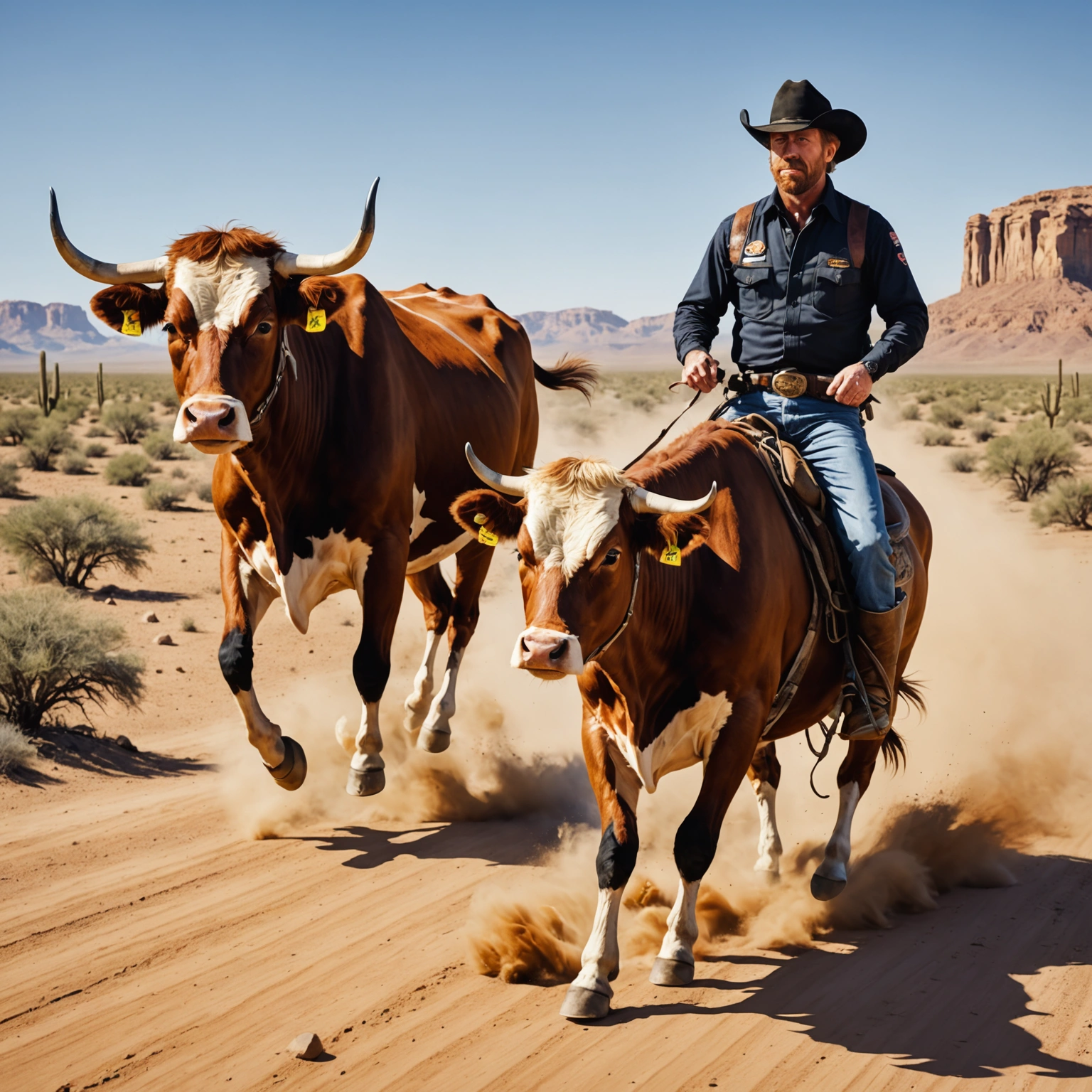 Chuck Norris Fact:  Drunk Raikkonen Chases Cow in the Texas Desert