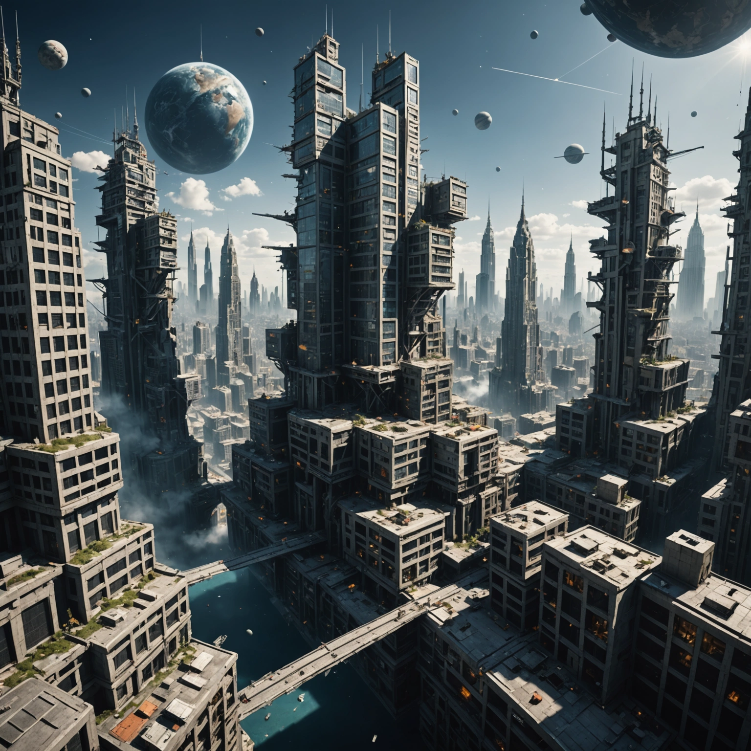 Gravity Collapse City