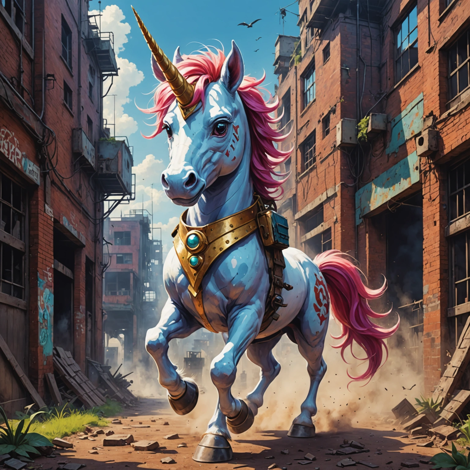 The Tale of the Dusty Alley Hero of Kampuru: Uni the Unicorn Can-Kicking Devil and the Labyrinth of the Abandoned Factory