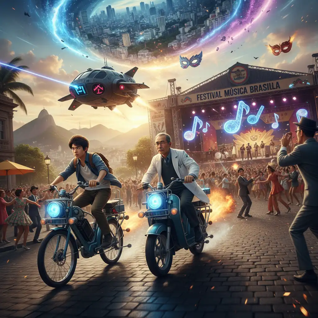 An Ordinary Man, a Time-Traveling Electric Bike, and the Battle for Rio's Carnival