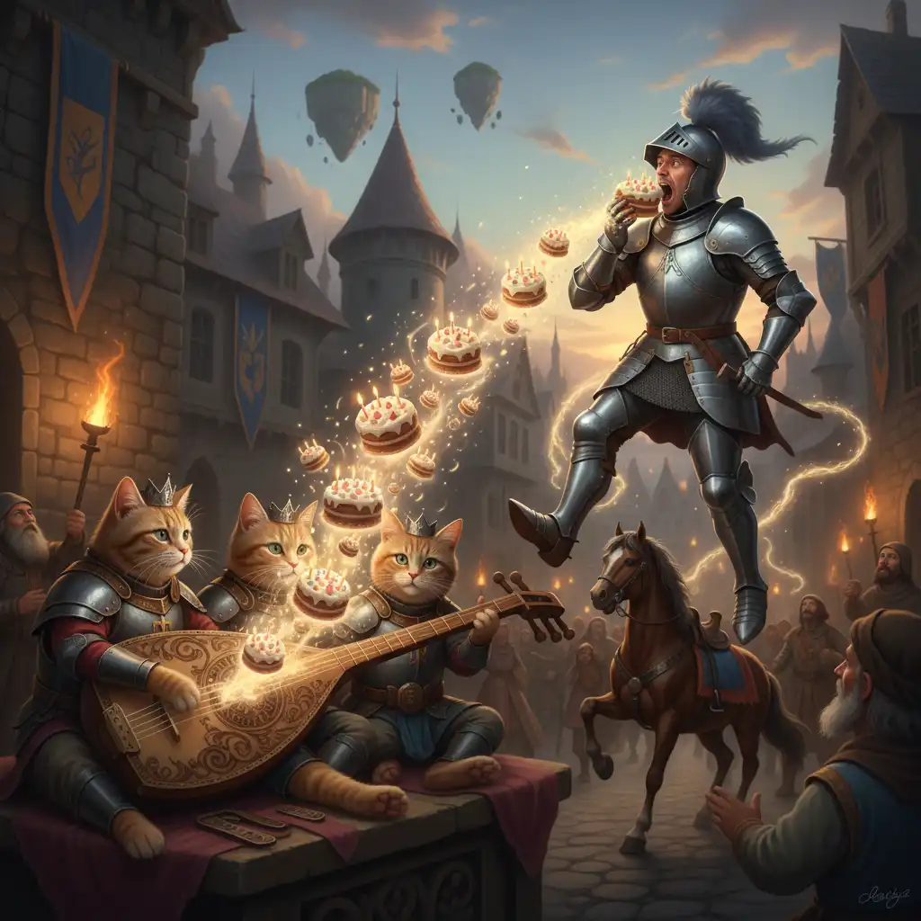 The Magical Cake and the Flying Knight