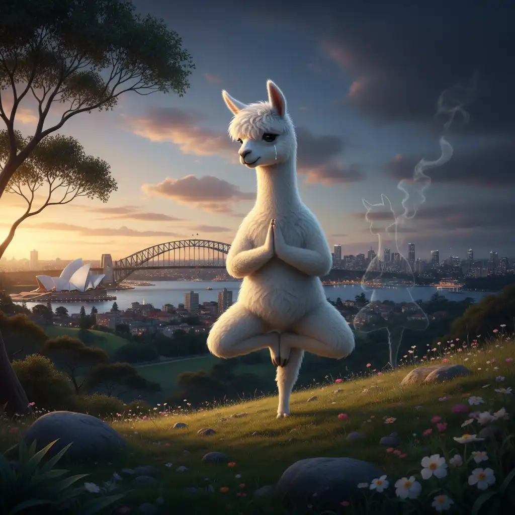 Moonlit Yoga on Sydney Hills: Pedro's Silent Elegy for Matilda