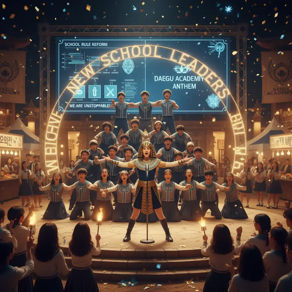 Keira Knightley and the New School Leaders: Daegu's Pyramid Dance Revolution