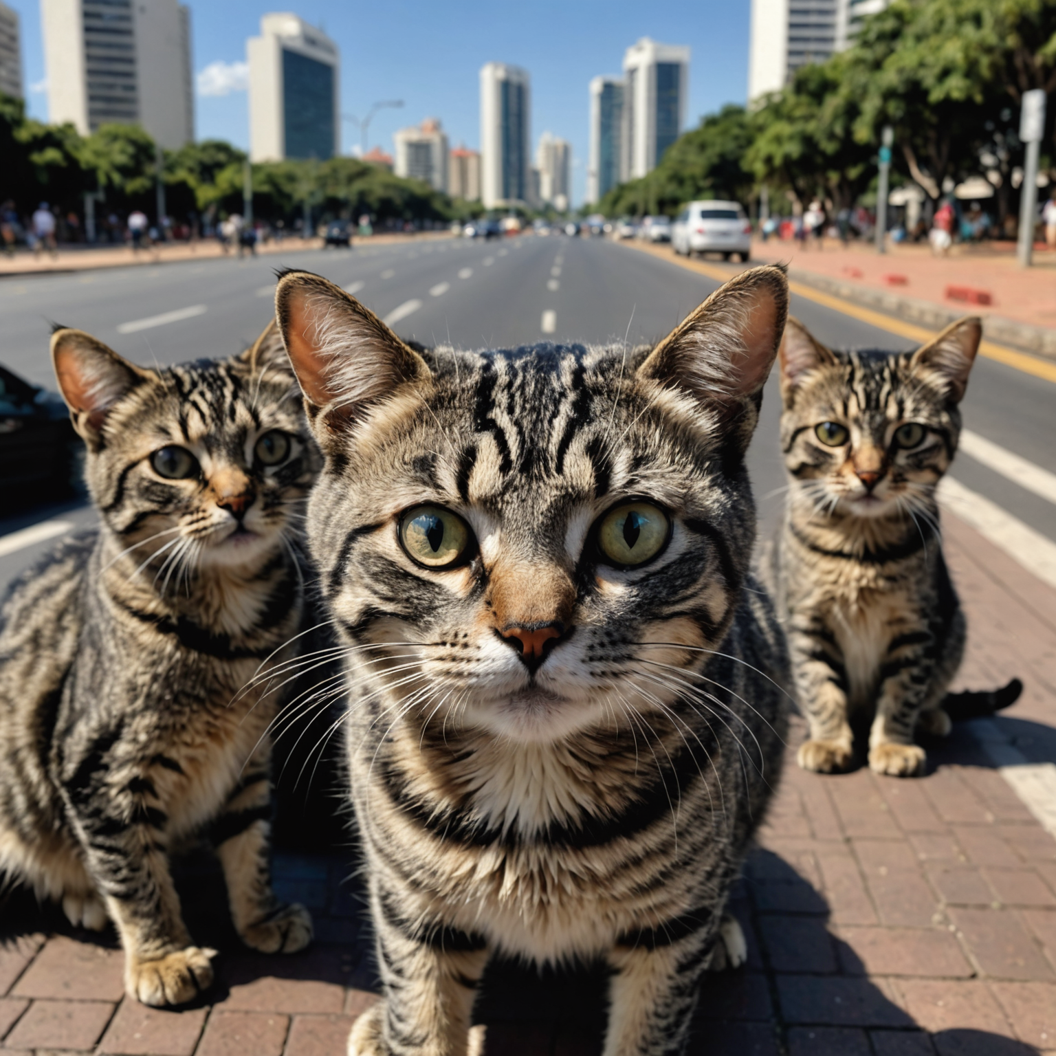 CATS IN BRASILIA WEARING WHALE SKIN SHOW SIGNS OF MADNESS 