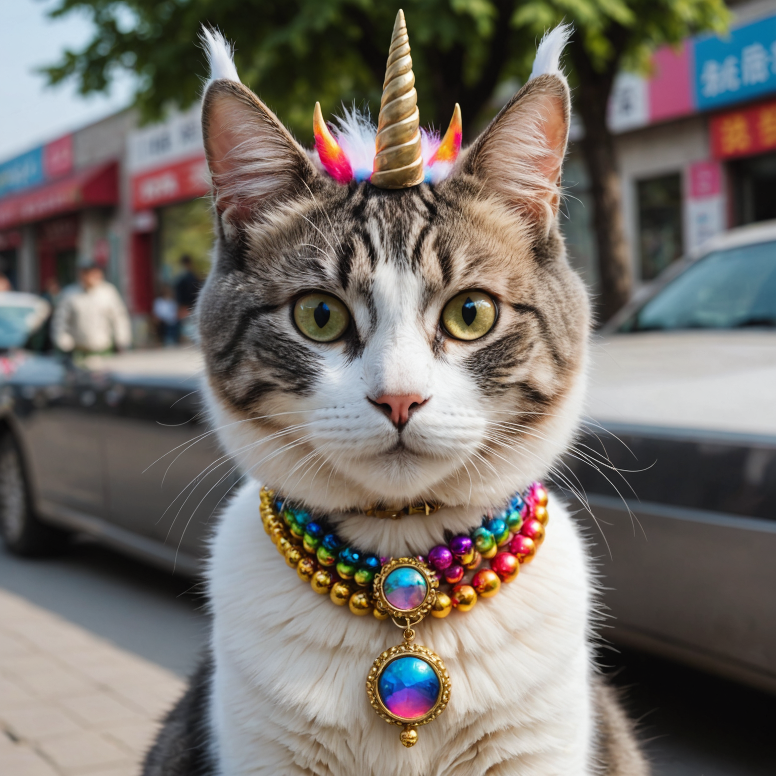 Cats In Linyi Are Sporting The Latest Accessories Made From Unicorn Horns 