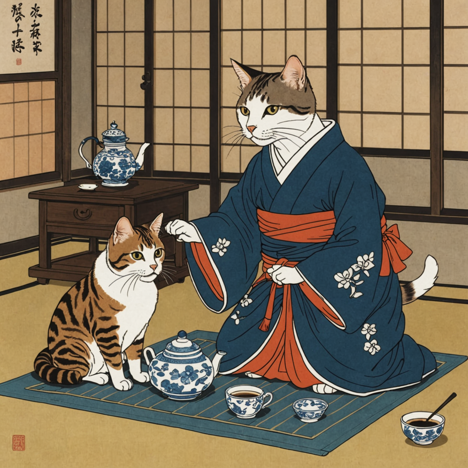 Gunma Cat Finds Solace in Tea Ceremony and Canine Friendship After Owner’s Death 