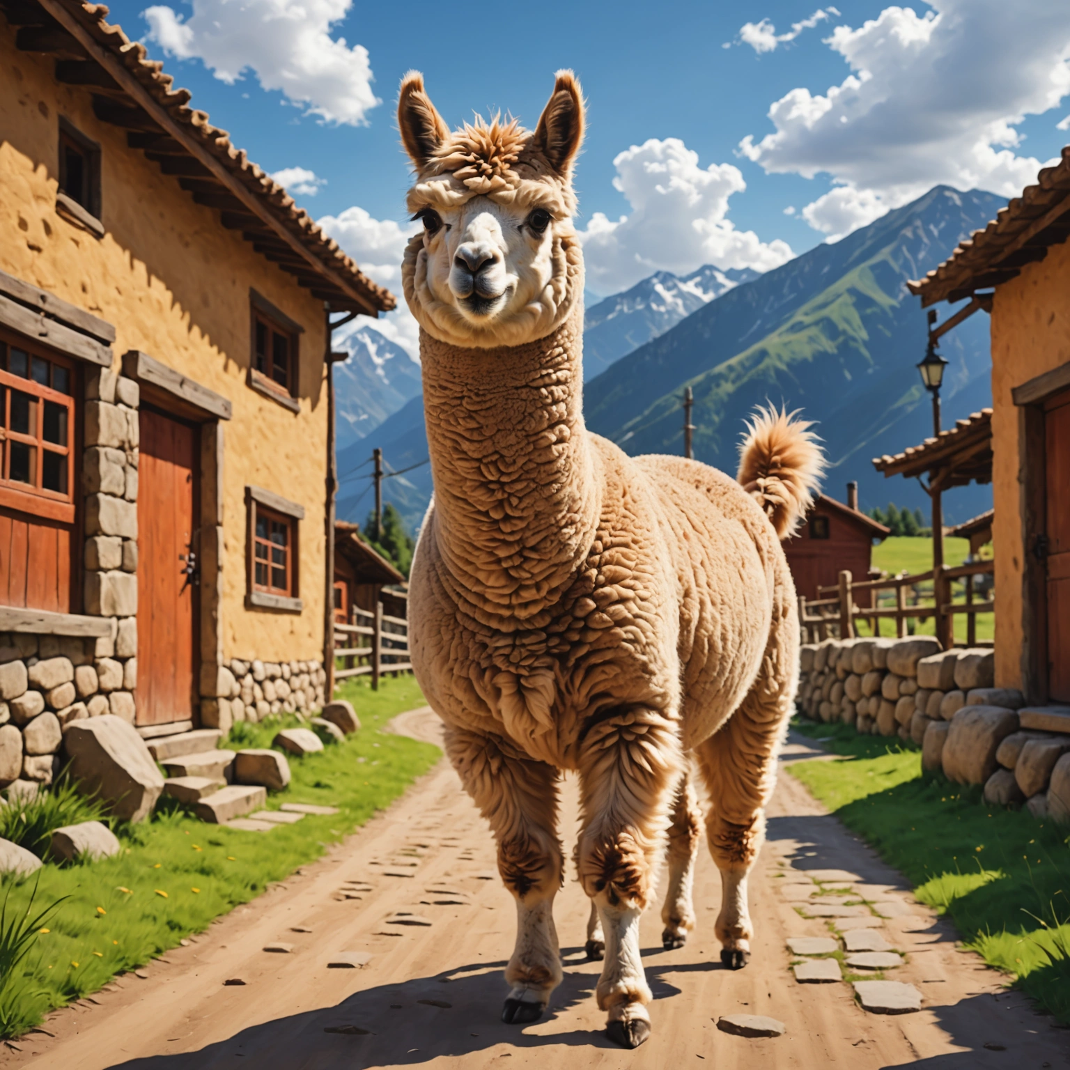 ALPACAS CHEER ON JACKIE THE CAT IN GUIGANG!