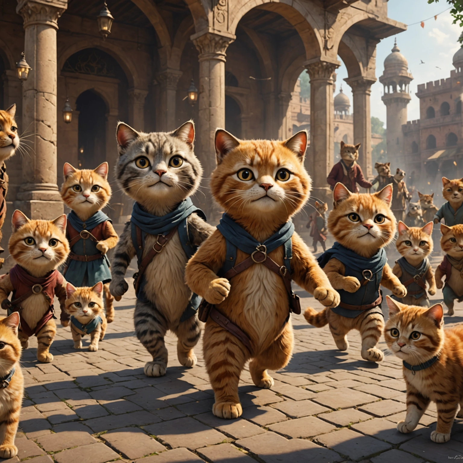 KEIRA KNIGHTLEY'S ANIMATION:  CUTE CATS DO BEAR EXERCISES IN LUCKNOW