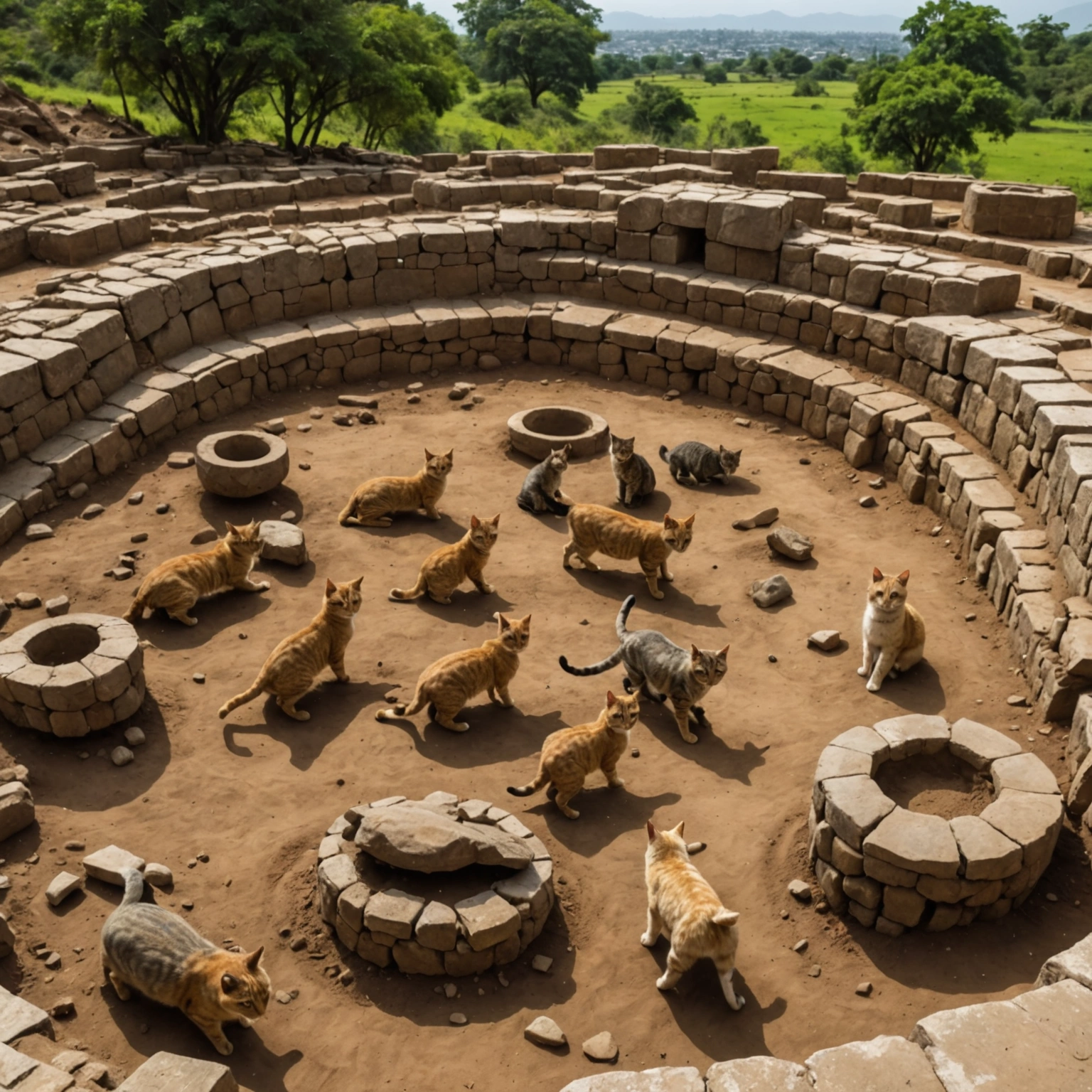 CATS OF GUAYAQUIL DANCE THROUGH BRONZE AGE SCENES