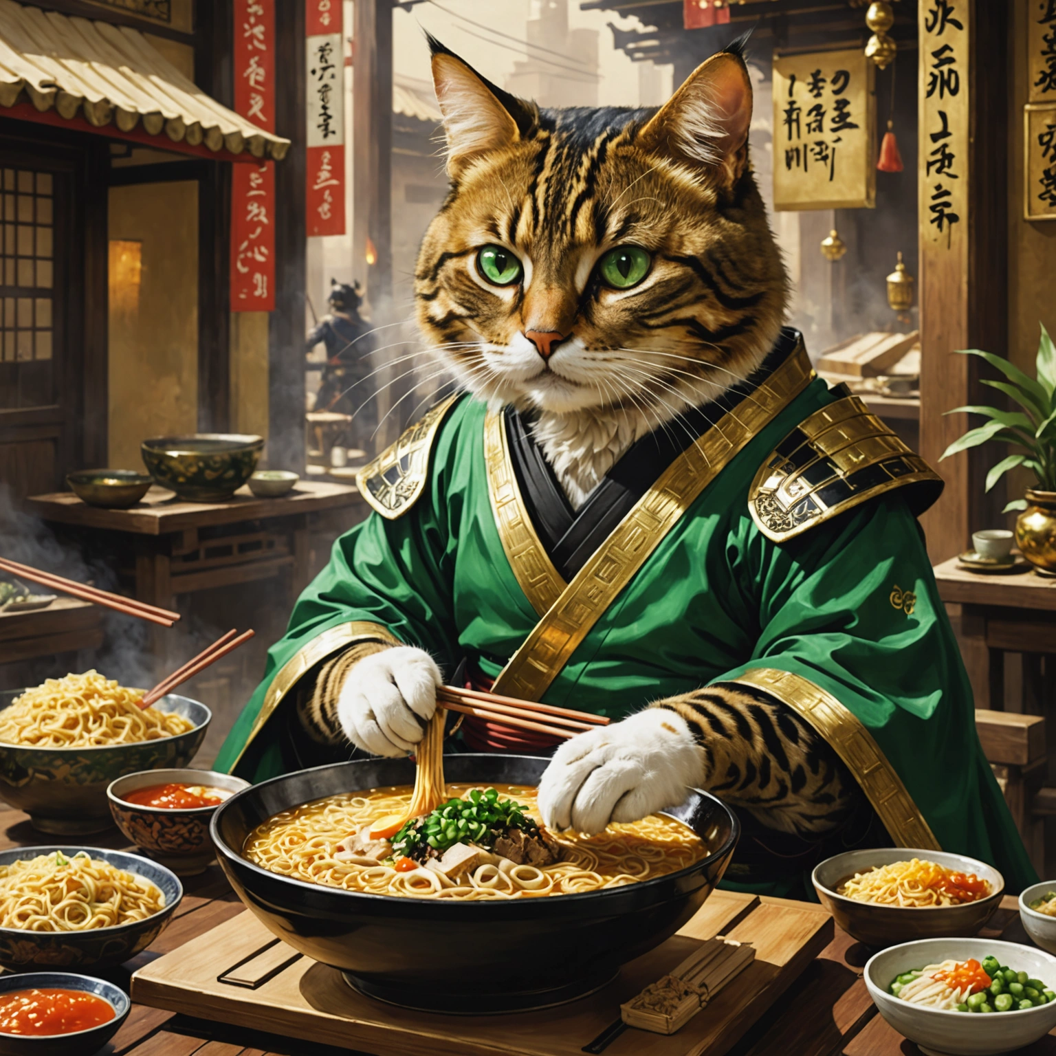 Nobunaga Finds Love in Cairo:  A Jiro-Style Romance with Feline Cleopatra