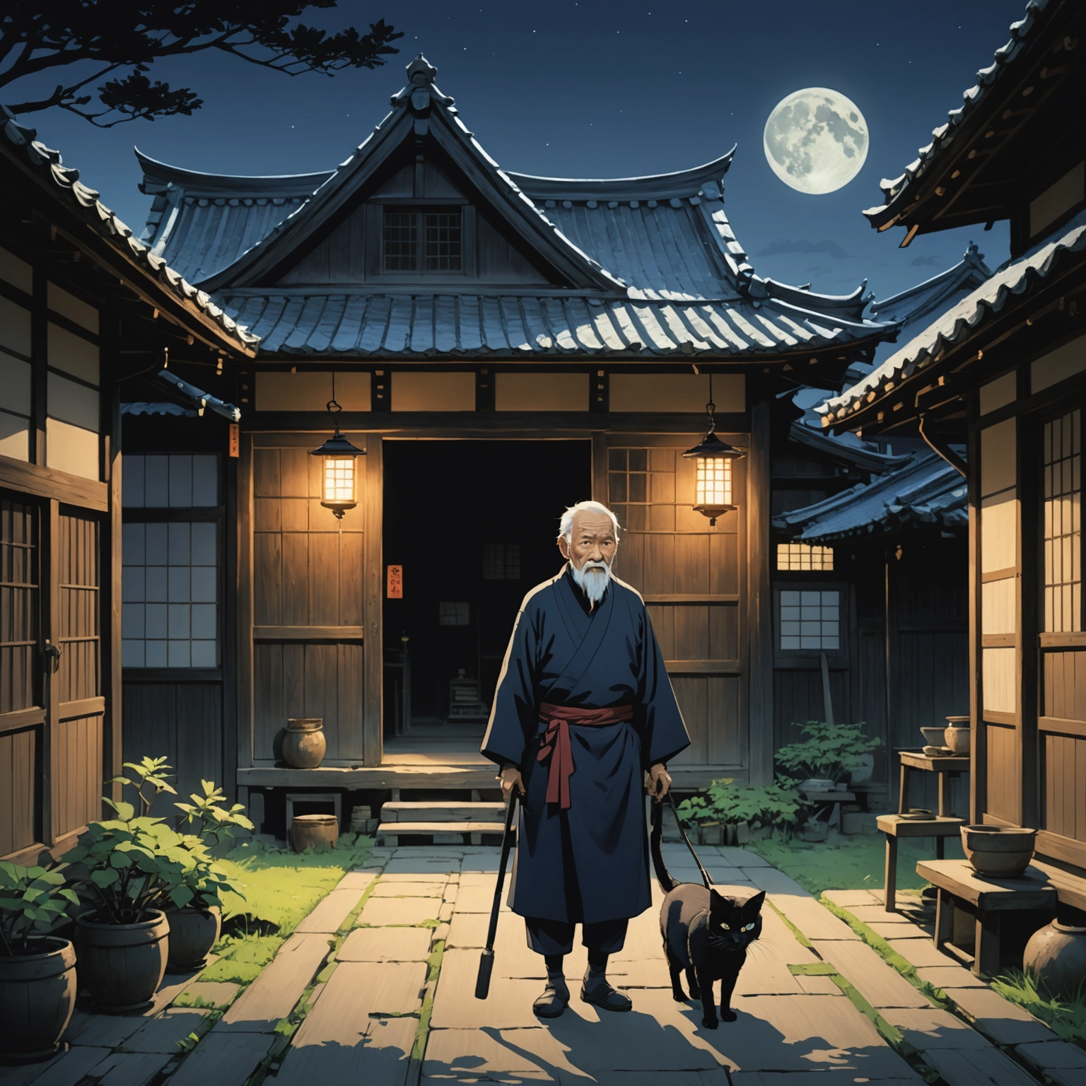 TAISHIO-ERA MAN AND HIS CAT JOURNEY THROUGH TIME AND SPACE IN MINIMALIST FANTASY