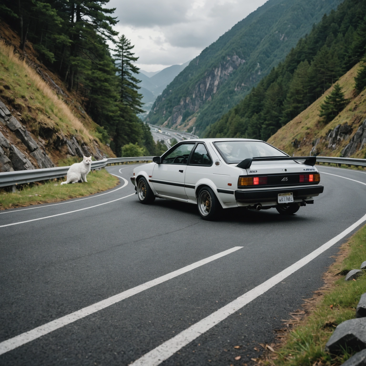 Yamanashi Engineer Spots Cat Resembling Lost Love in Drifting AE86