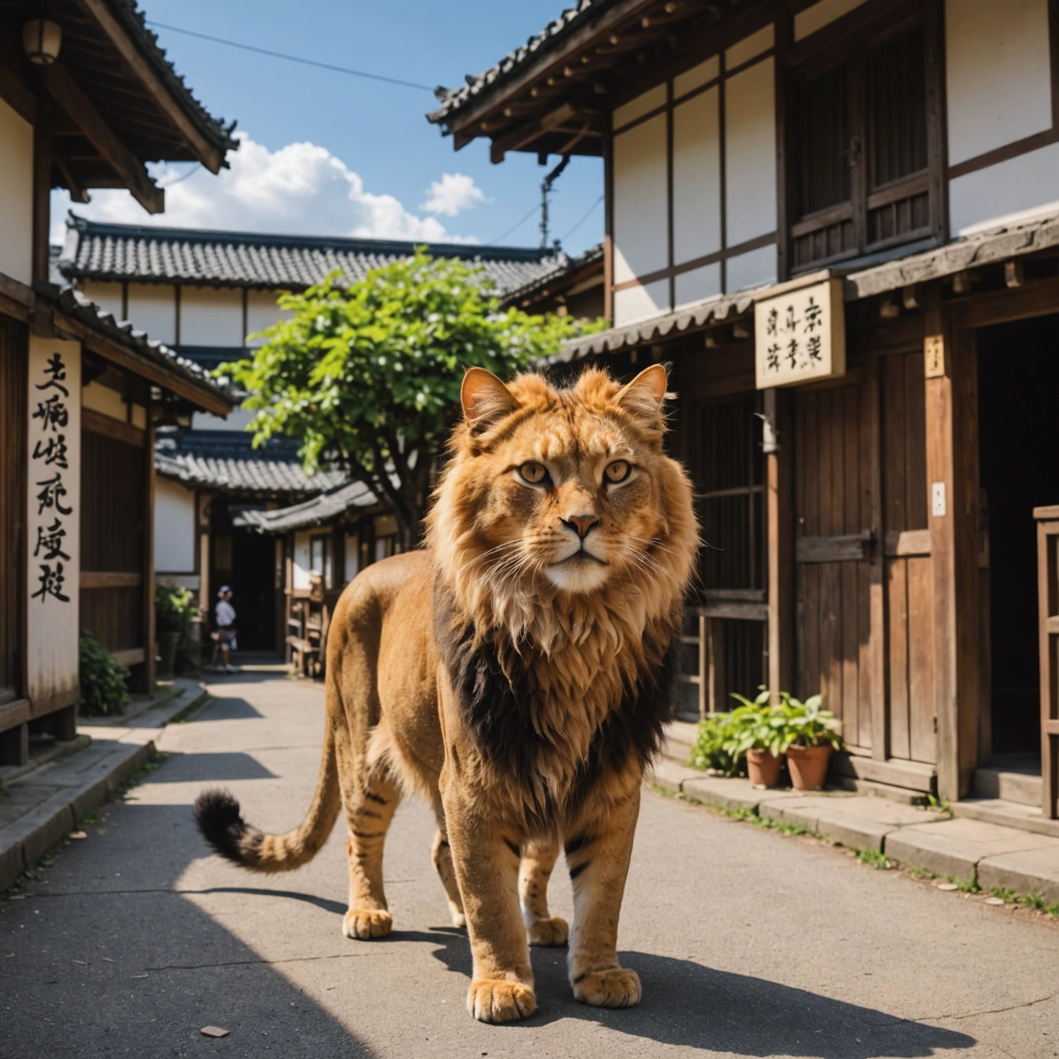 NOSTALGIC CAT WARNS AGAINST LION RIDES IN NANADA/EZO