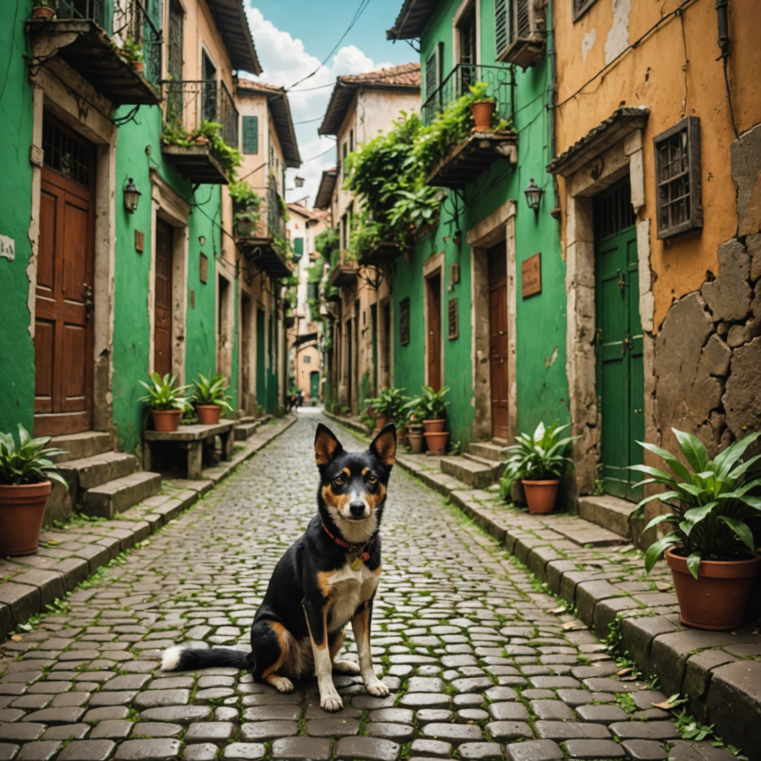 Stray Dog Paulo and Green-Living Cat Misha: A Secret Affection in Ancient São Paulo