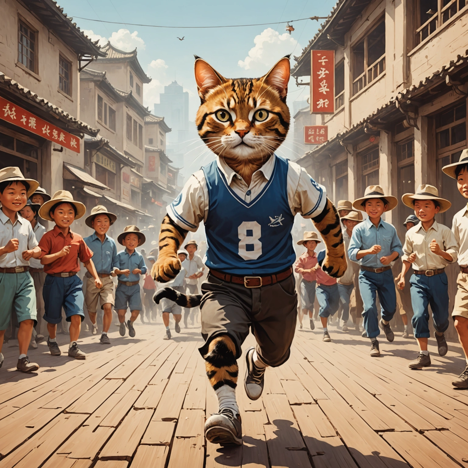 COLONIAL LANZHOU CAT STAR IN TOUCHING SPORTS STORY