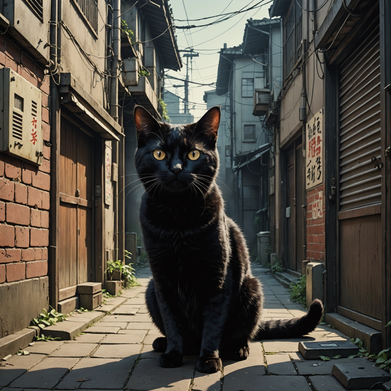 CAT'S OMINOUS PRESENCE UNSETTLES LUKE SKYWALKER IN SHOWA-ERA GUARULHOS