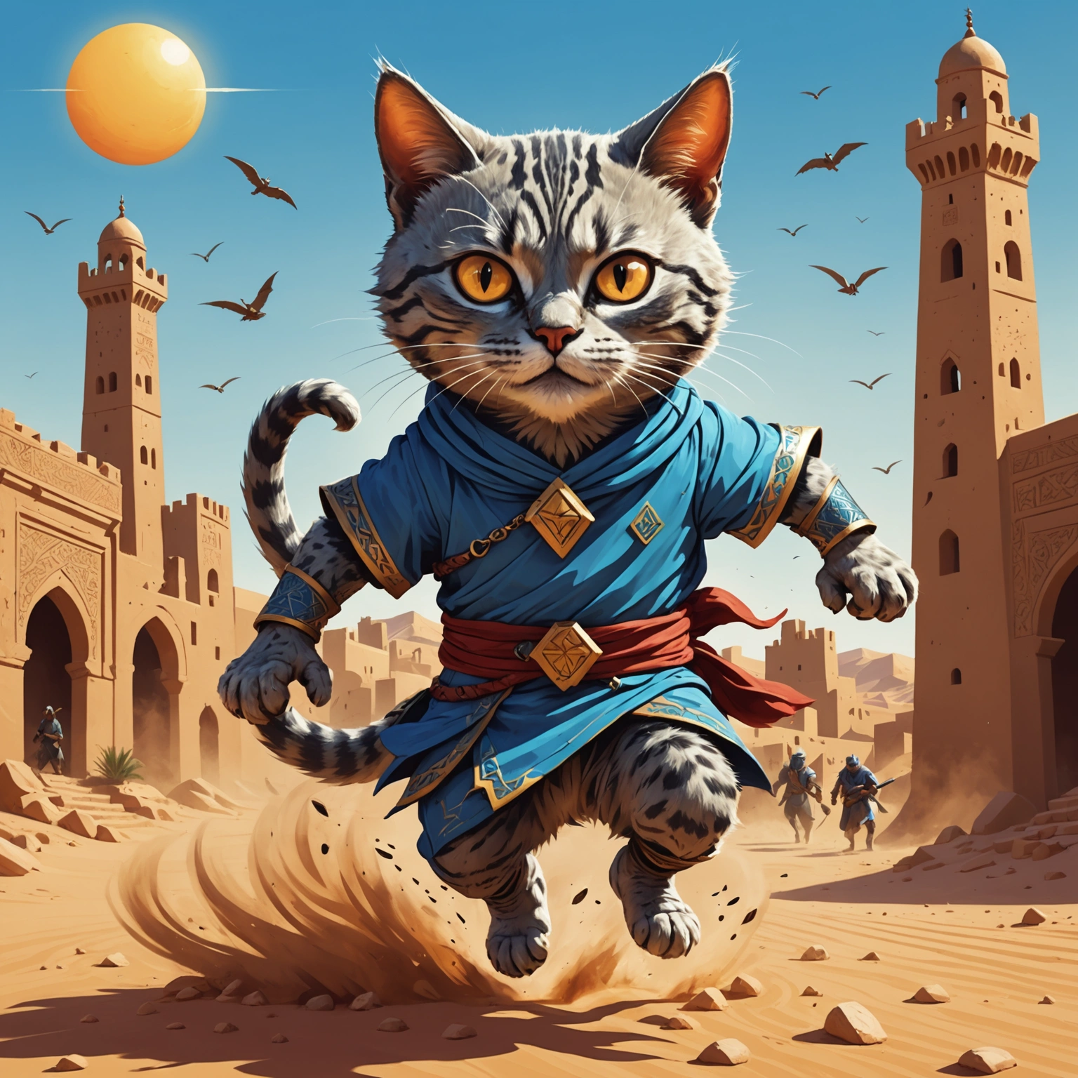 FEZ CAT, RAIKKONEN, BATTLES DESERT SHADOW IN IRON AGE-POWERED ACTION!