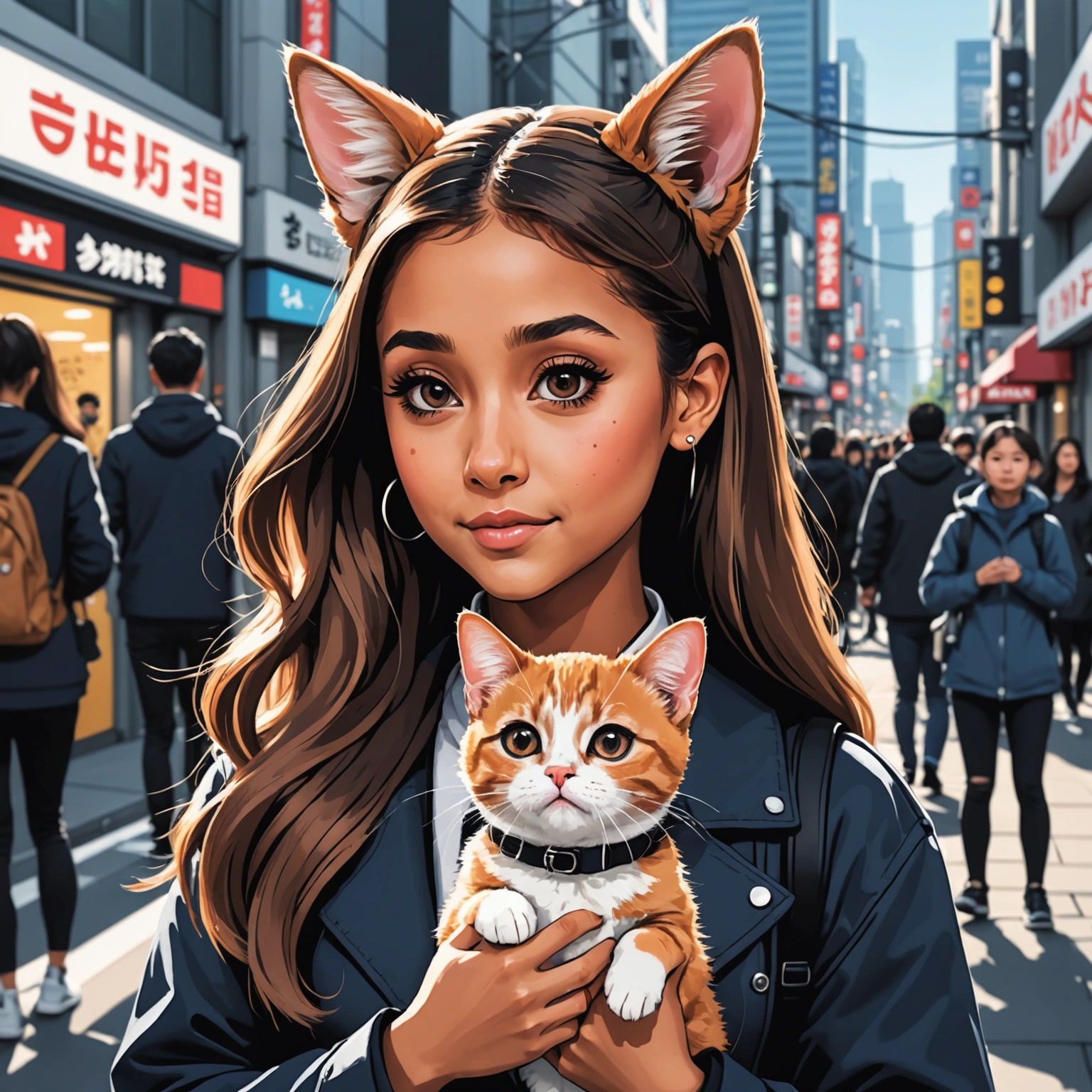 ARIANA GRANDE EXPERIENCES FRIENDLY CAT INCIDENT IN FUKUOKA