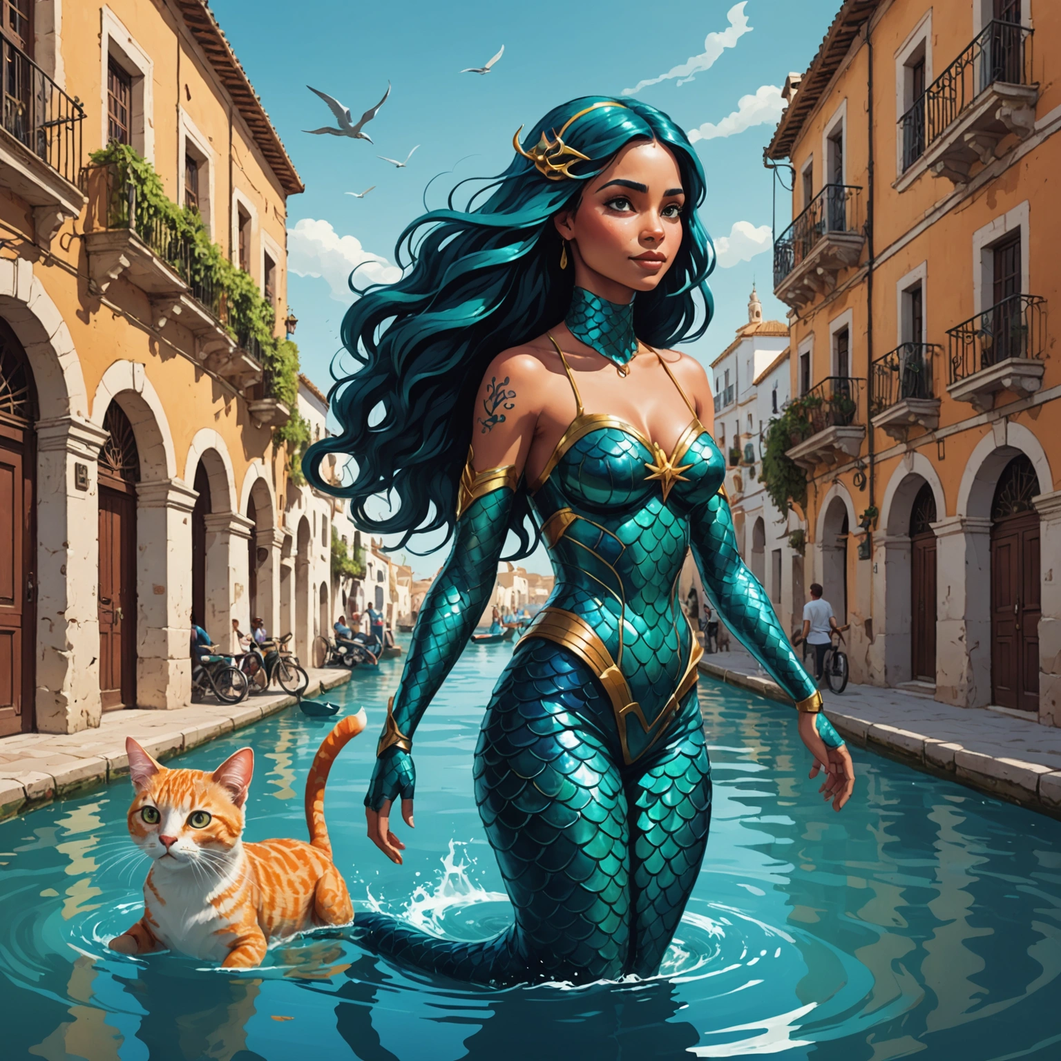 MERMAID HELPS DISABLED CYBER CAT IN CORDOVA