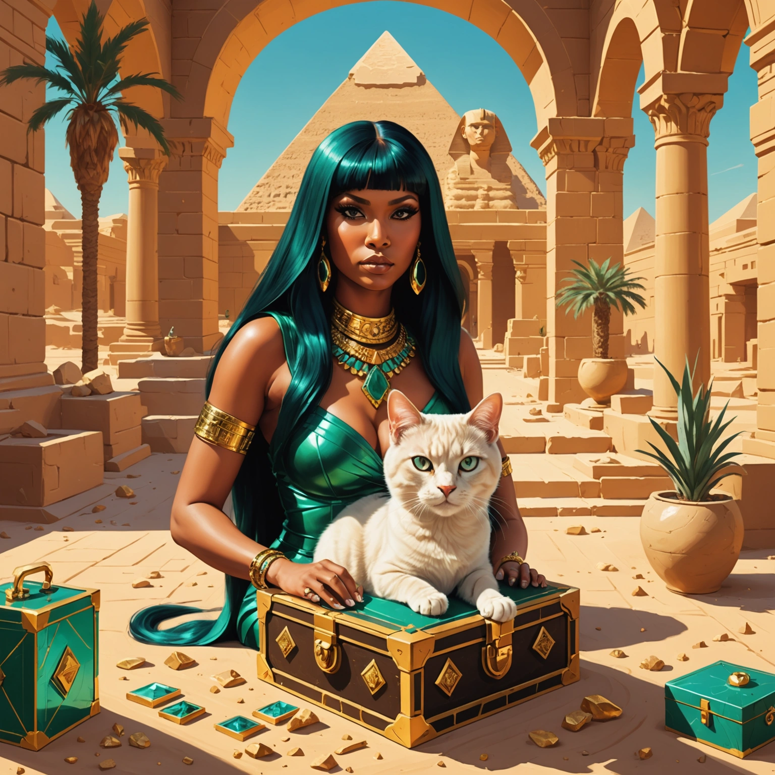 GIZA MYSTERY:  Persian Cat, Mr. Sphinx, Entangled in Ancient Curse Conspiracy