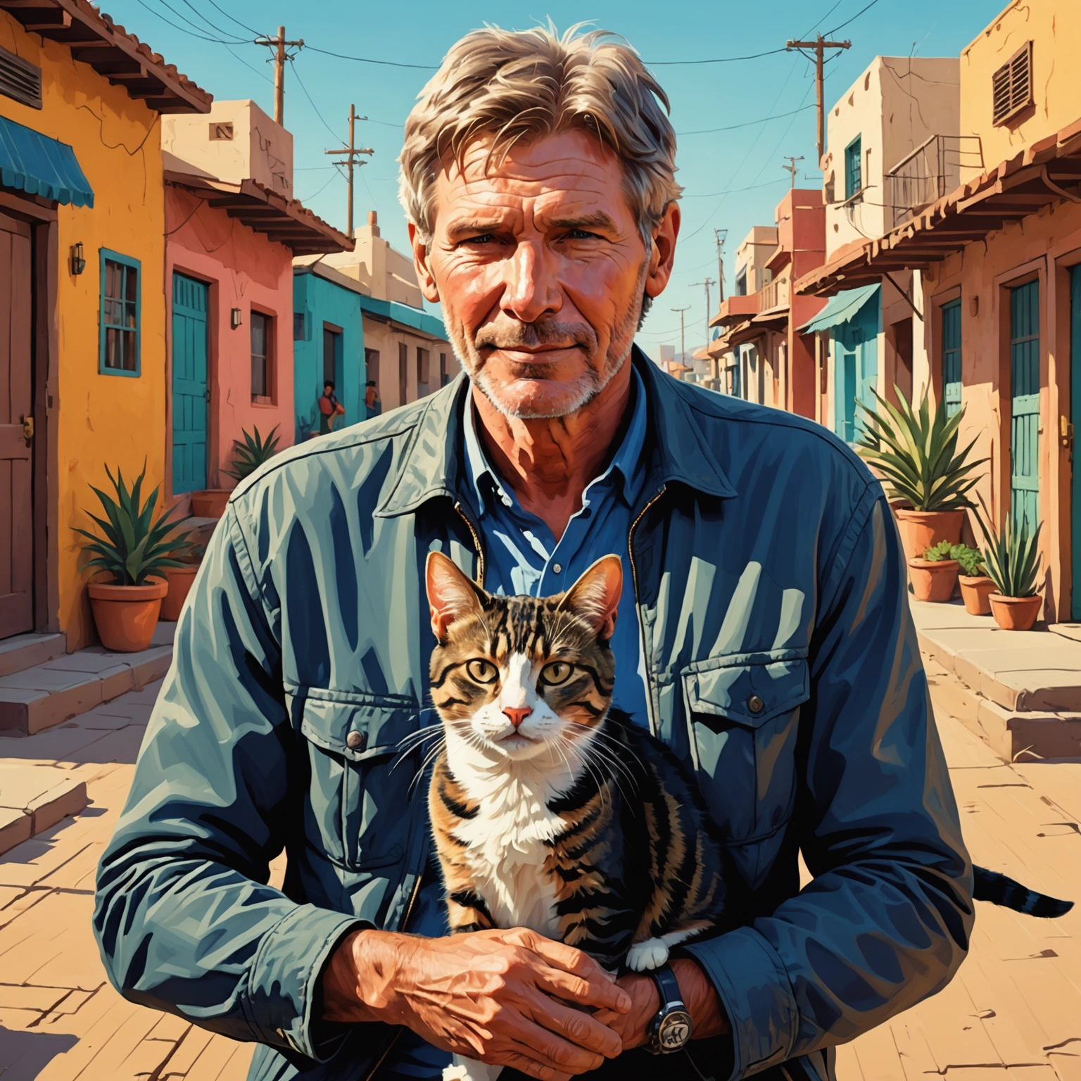 CUTE CAT & HARRISON FORD ENJOY LIFE IN TIJUANA