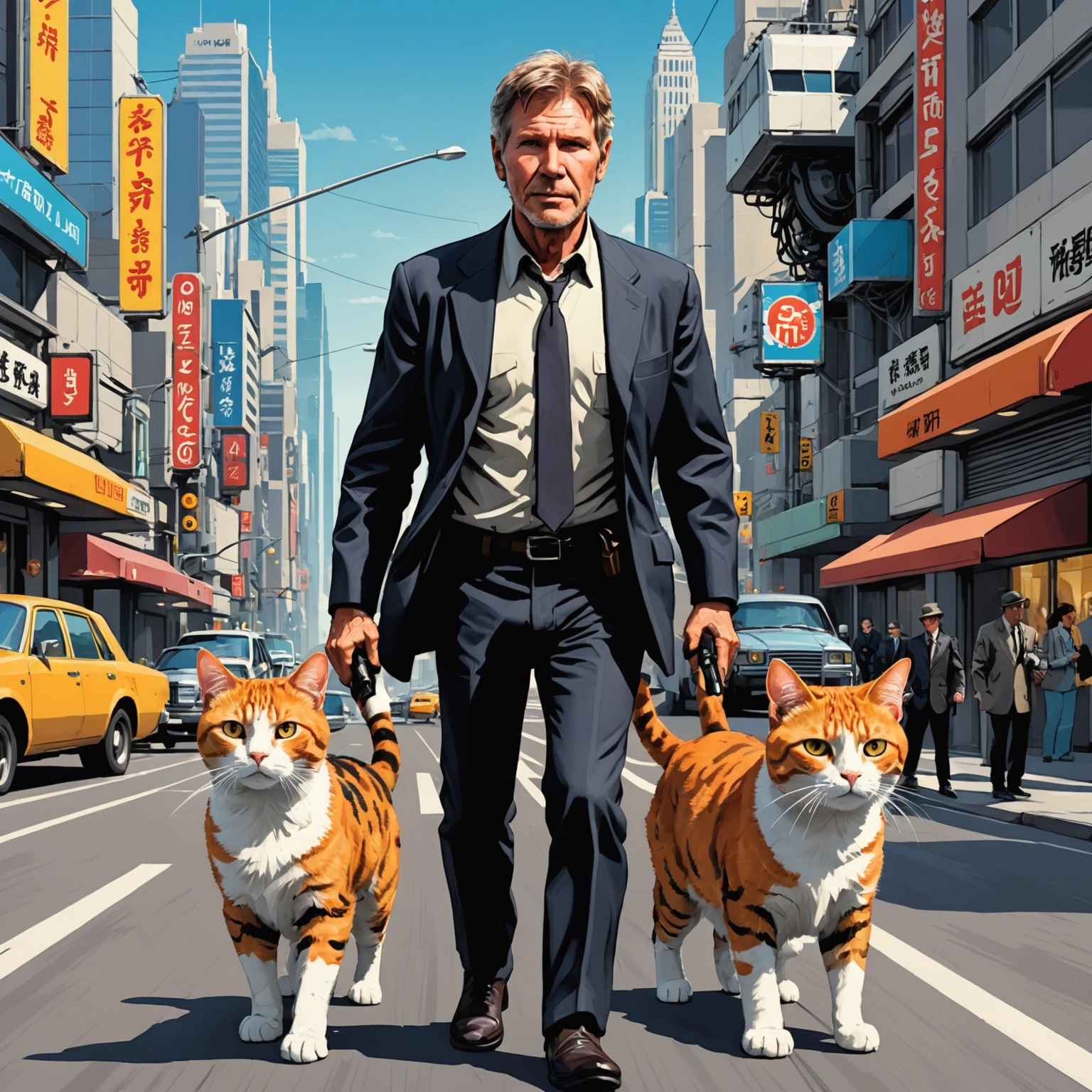 FORD & PSYCHIC CAT NYANSON FOIL GIANT ROBOT IN KAWASAKI CAPER!