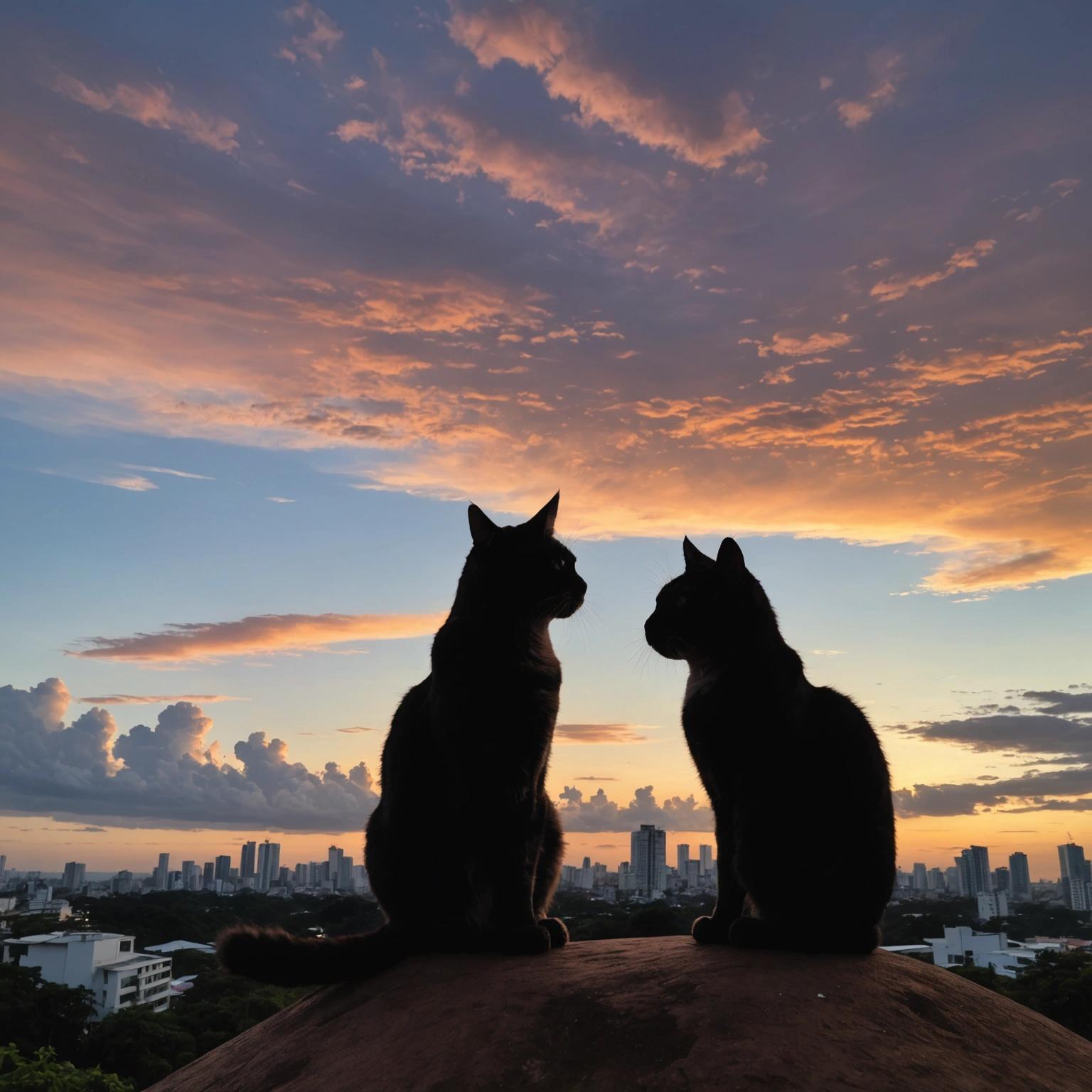 LONELY CAT OBSERVES UNICORN IN SOUTH AMERICA