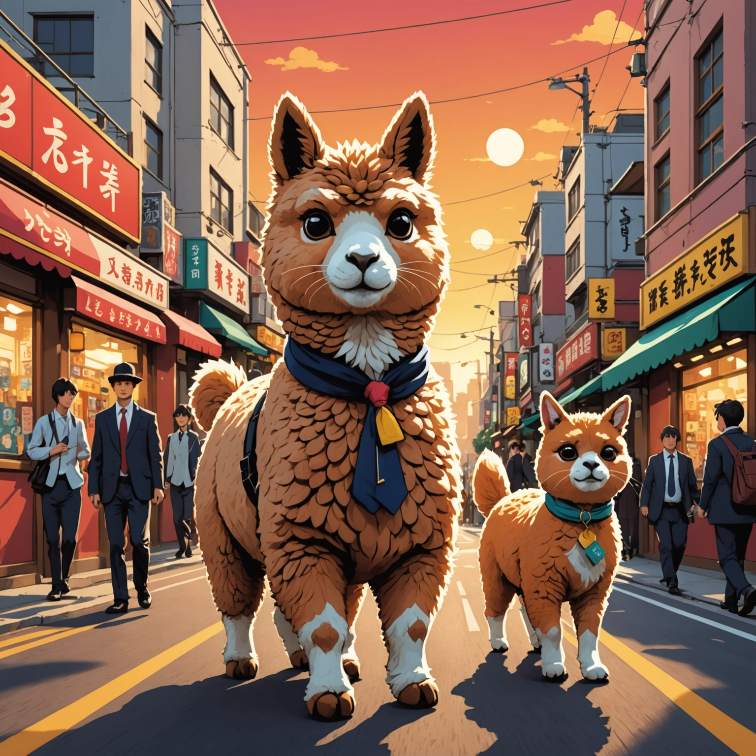 CAT DETECTIVE SOLVES ALPACAS MYSTERY IN FUKUOKA SUNSET