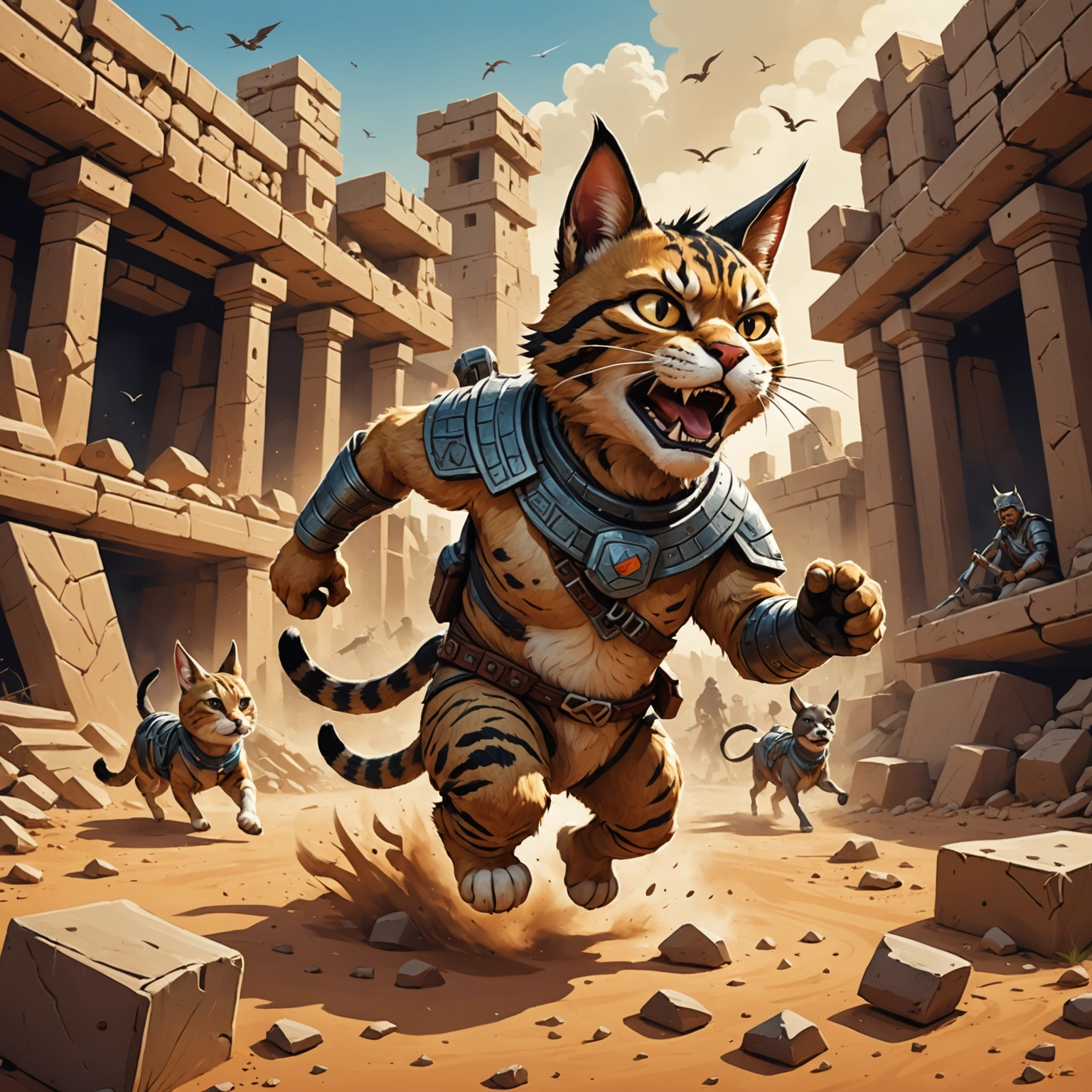 ACTION CAT IN JOMON-ISLAMABAD CLASH!  ALEXA AND DONKEY CAUGHT IN THE CROSSFIRE