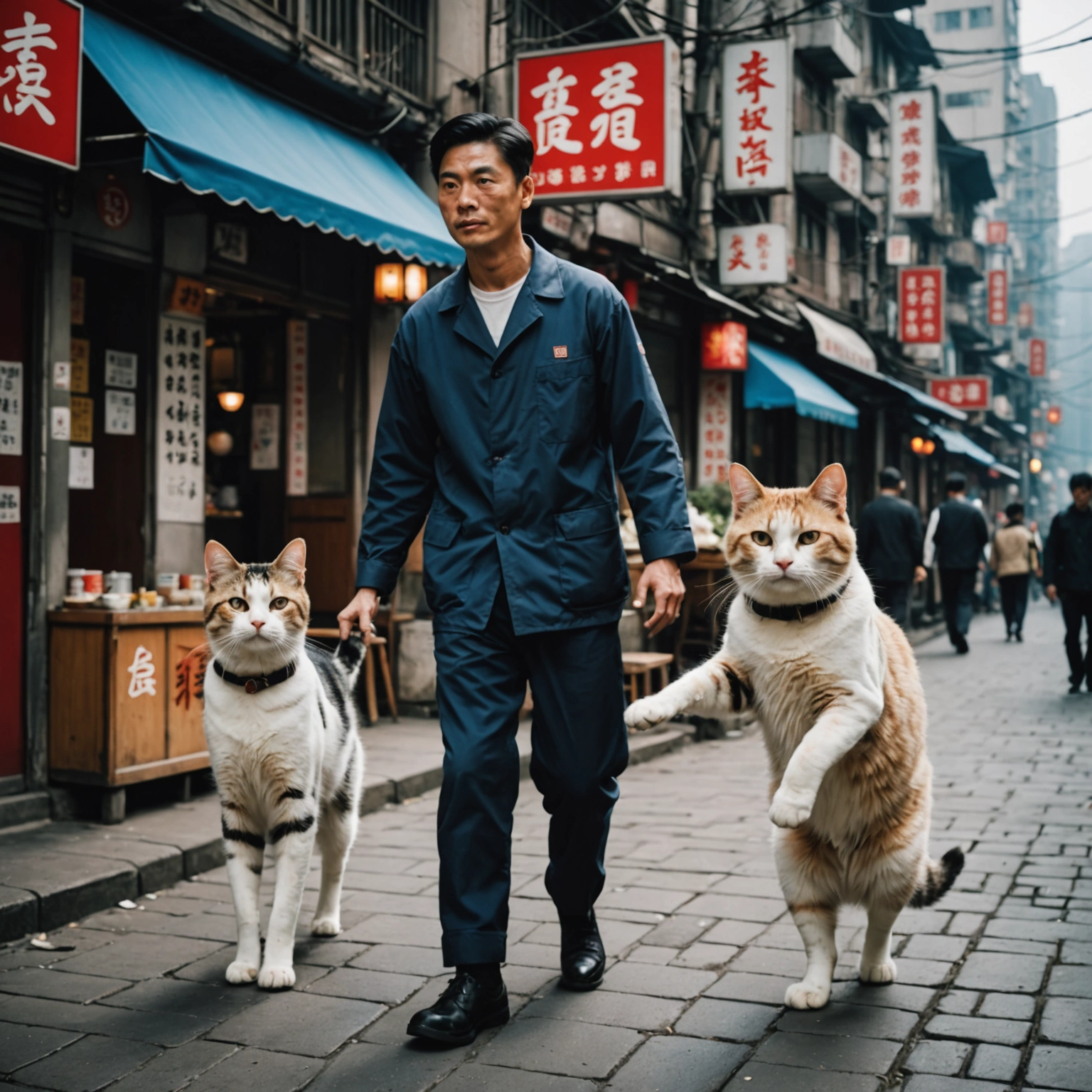 MICHAEL JACKSON LOOK-ALIKE AND RAMEN-LOVING CAT FORGE UNLIKELY FRIENDSHIP IN CHONGQING