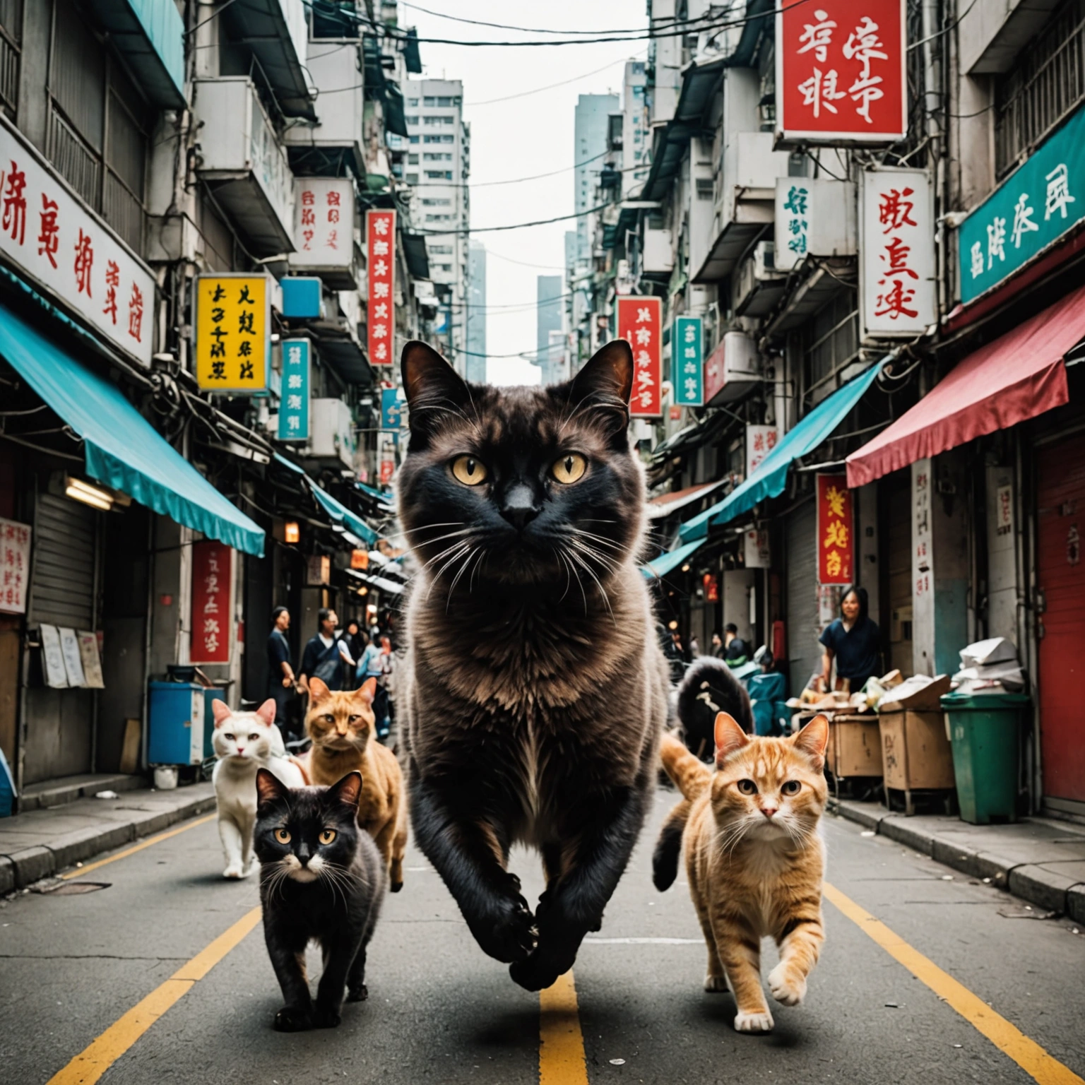 CAT TEAM STRIKES AGAIN IN HONG KONG: MEOW AND CO. FIGHT FOR FREEDOM!