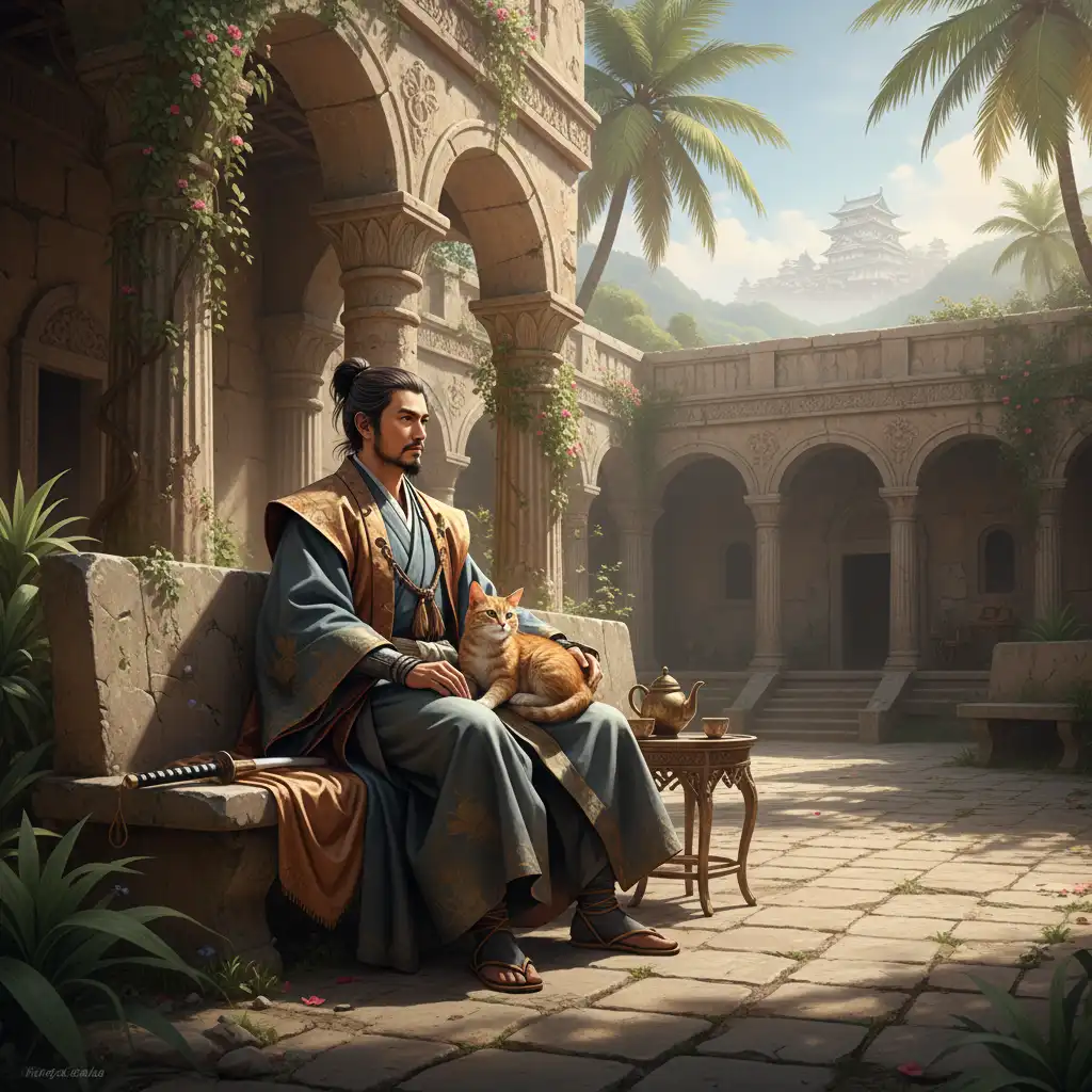 Oda Nobunaga Finds Solace and Friendship With a Cat in Faisalabad