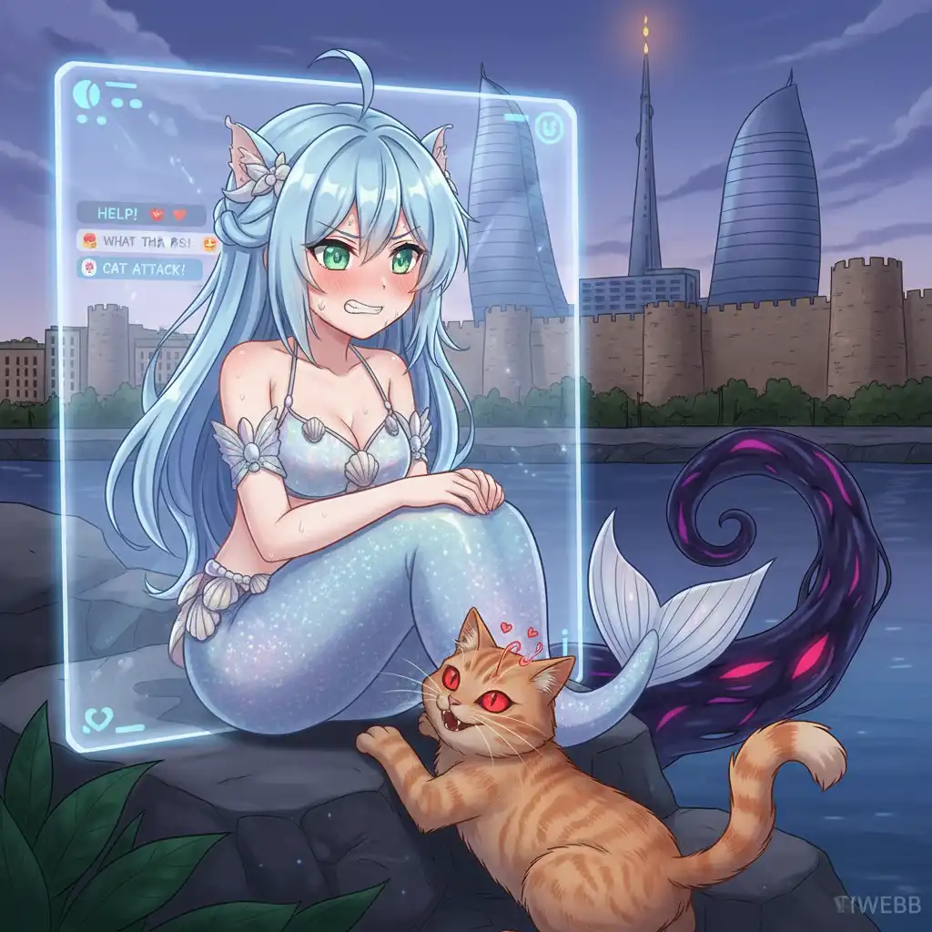 MERMAID VTUBER IN BAKU HARBOR: CAT'S OBSESSION OR DARKER THREAT?
