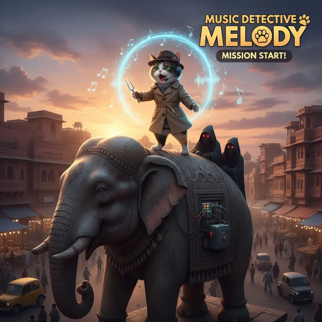 Musical Cat Detective Foils Jaipur Plot