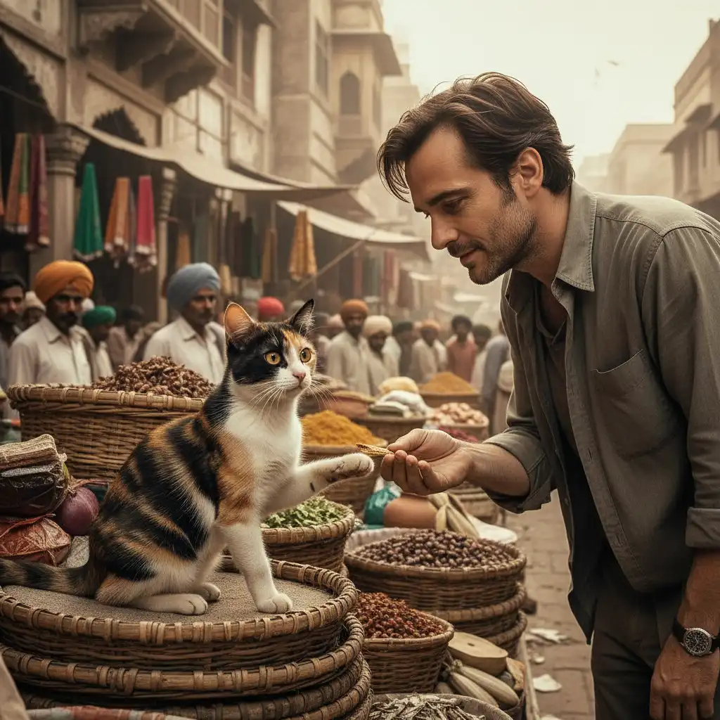 Meerut Market Encounter: John Cusack Falls for Calico Cat in Fateful Love Story