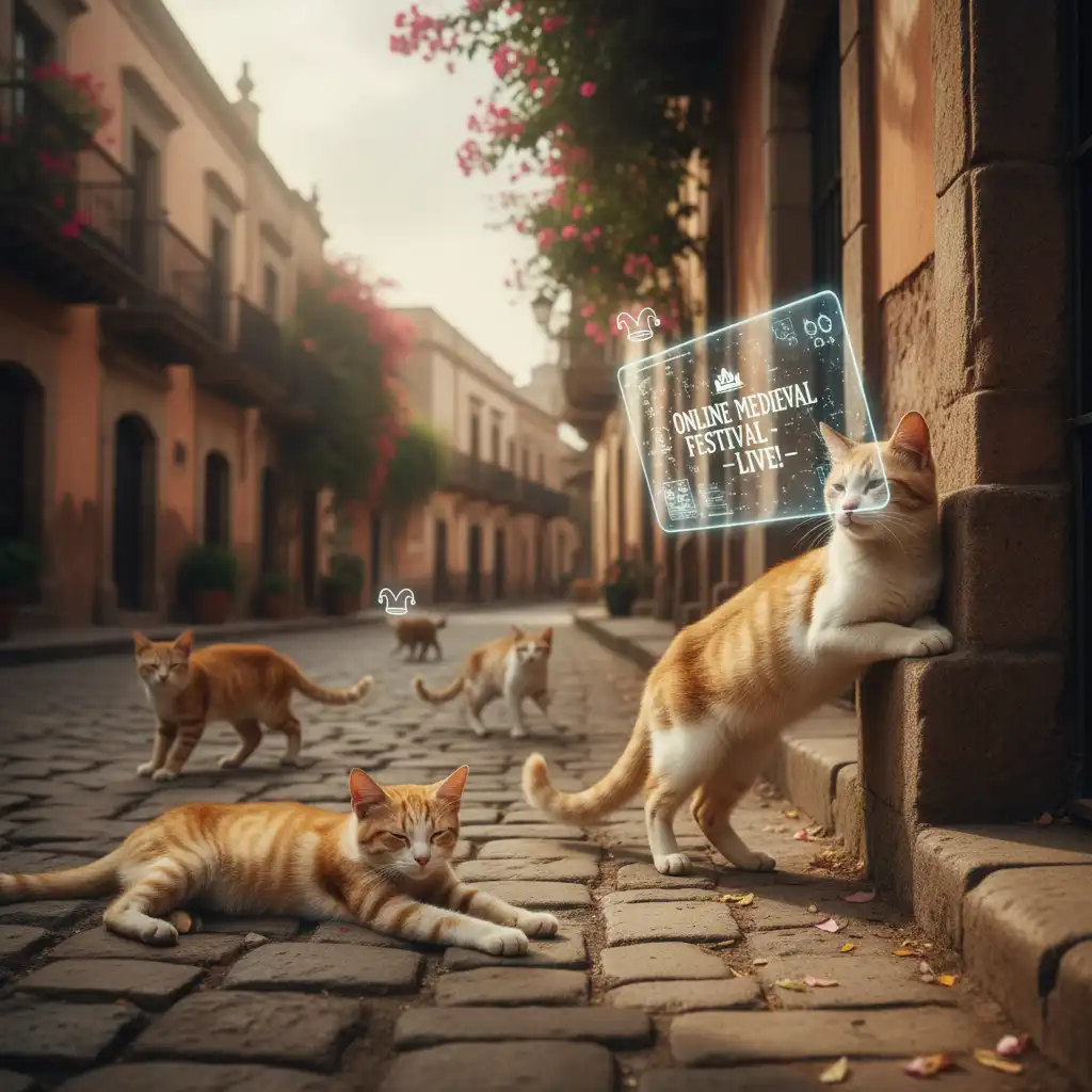 Puebla's Feline Elite: A Life of Leisure Unfolds Amidst Online Festivities