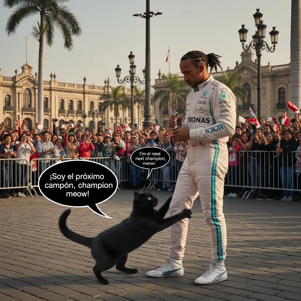 LIMA CAT CHALLENGES HAMILTON FOR F1 TITLE