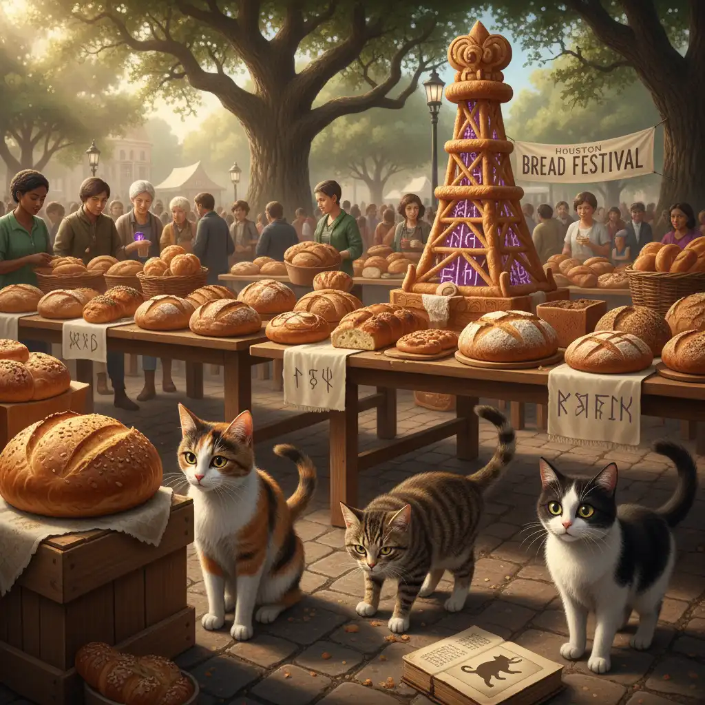 FELINE TRIO UNCOVERS DARK BREAD SECRET AT HOUSTON FEST