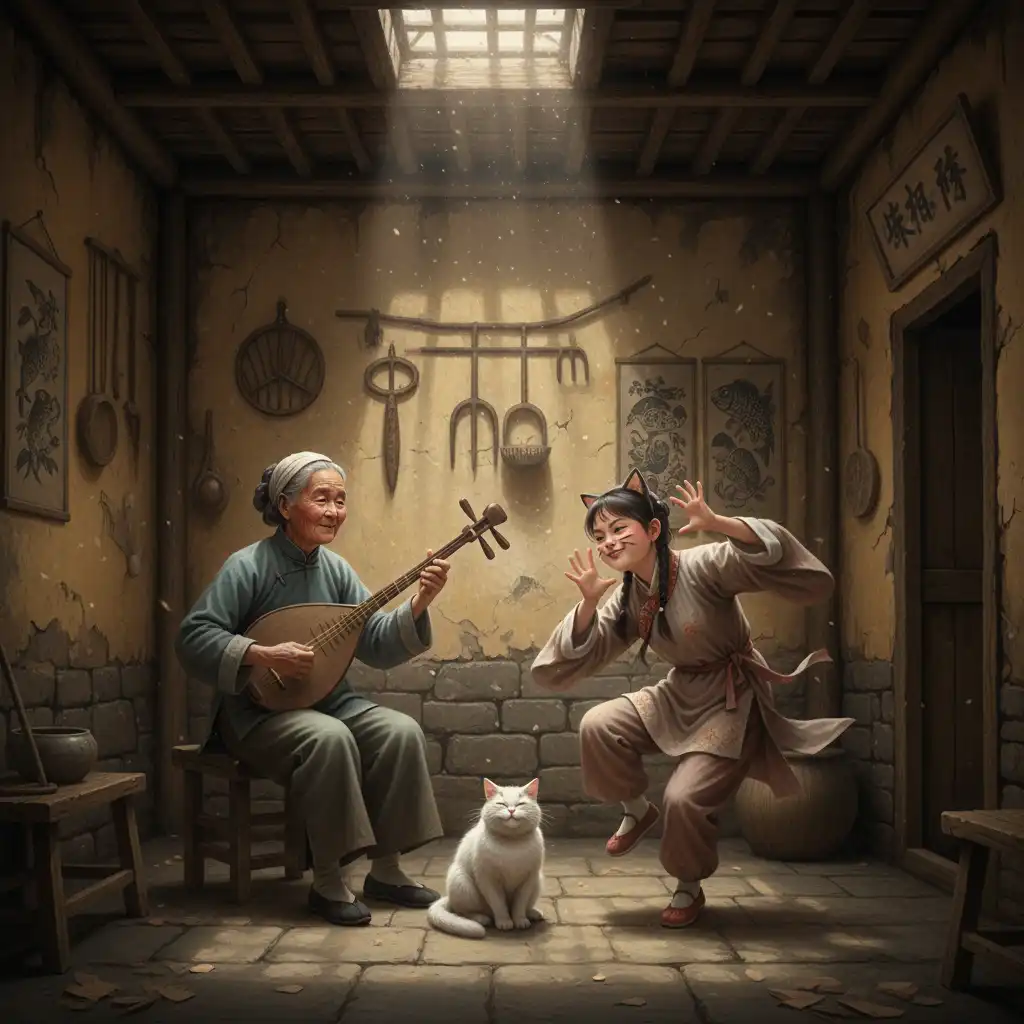 The Cat's Kabuki of the Yellow River
