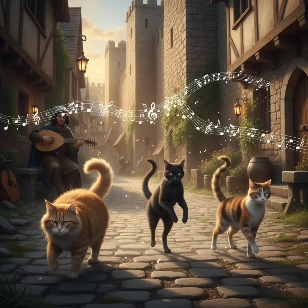 The Minstrel's Feline Symphony