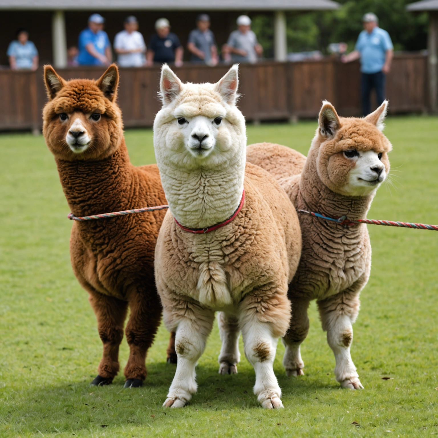 Yayoi Cats Take a Trip to Houston to Watch a Tug-of-War Match, Riding an Alpaca 