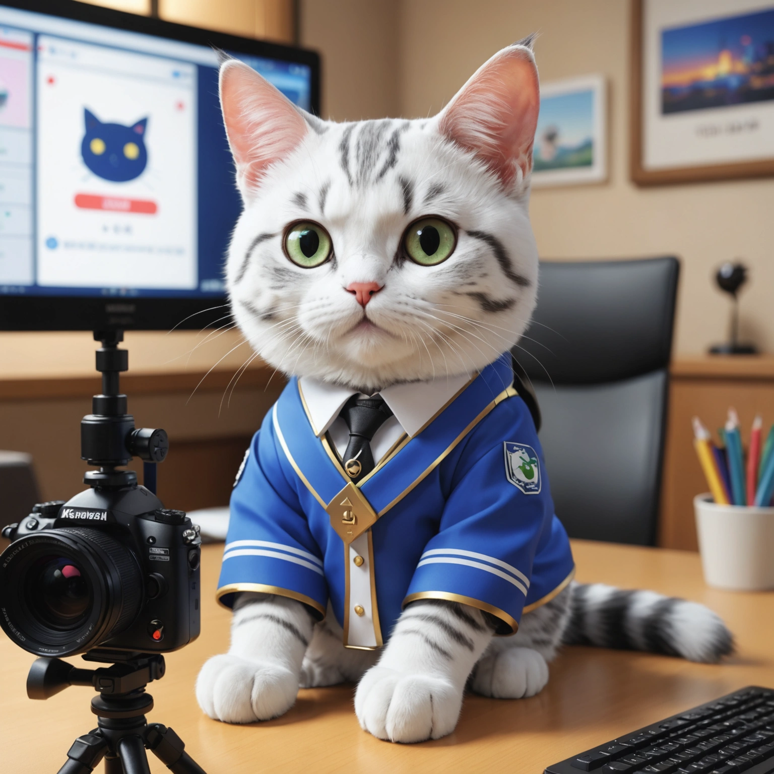 Kawasaki-Based Vtuber Nyantaro, a Soothing Cat, Films Game Commentary Video With Owner 