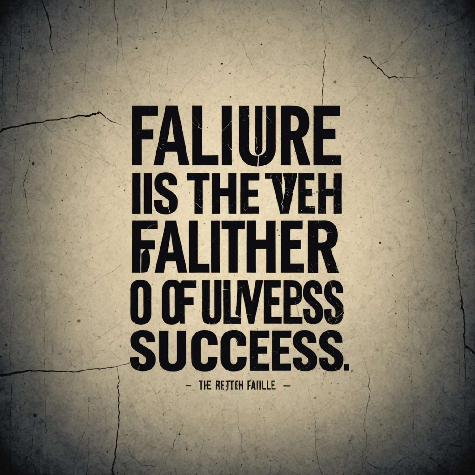 Failure is the mother of success.