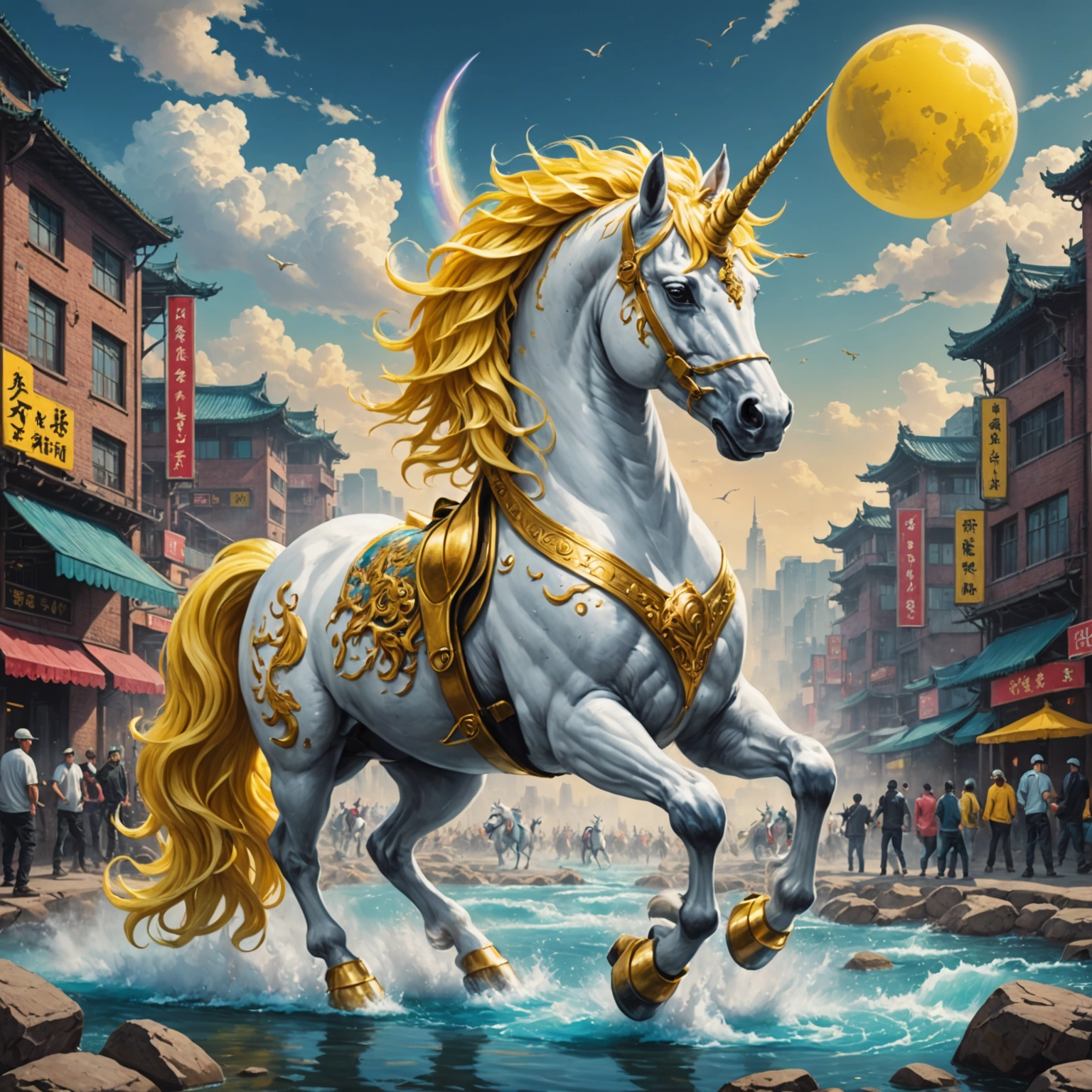 Yellow River Unicorn Hip-Hop