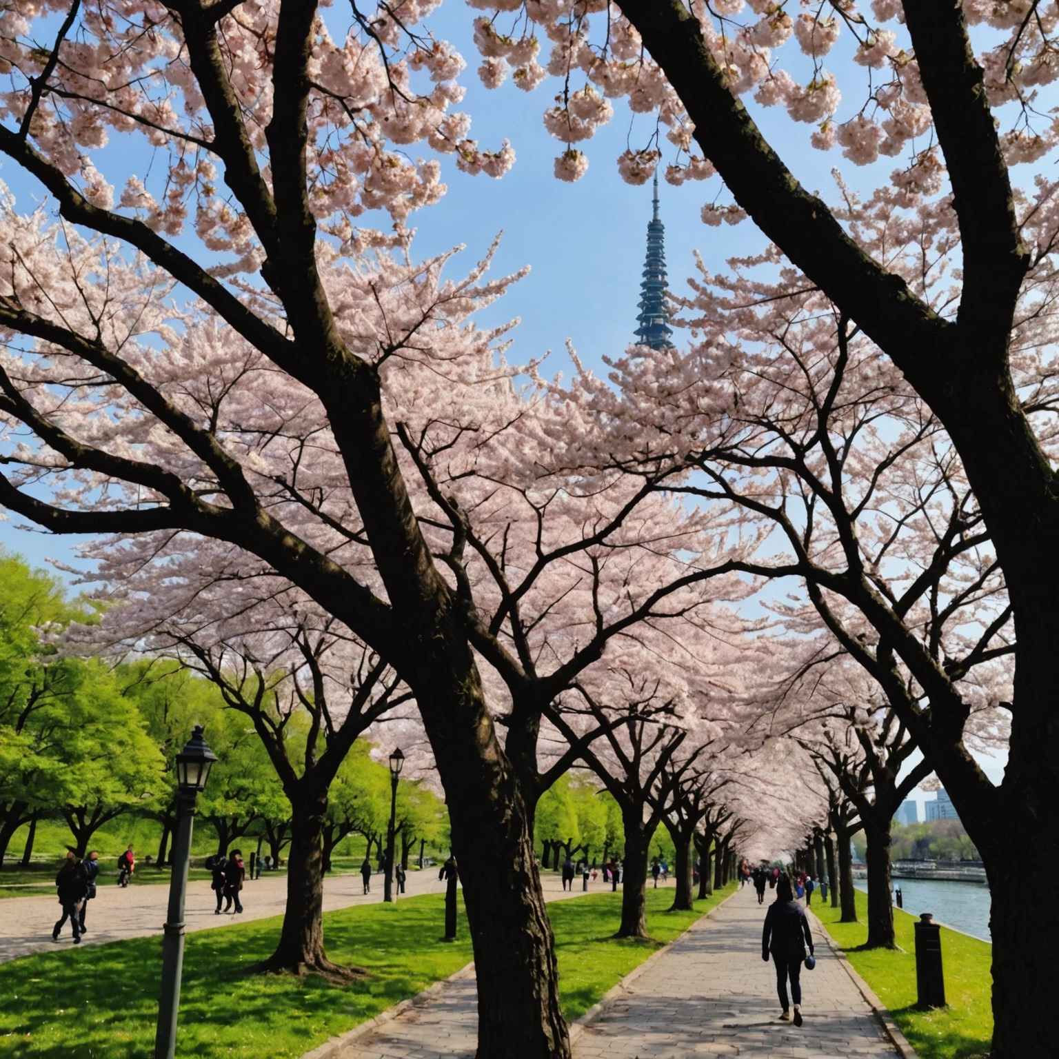 Under the Nations Cherry Blossoms