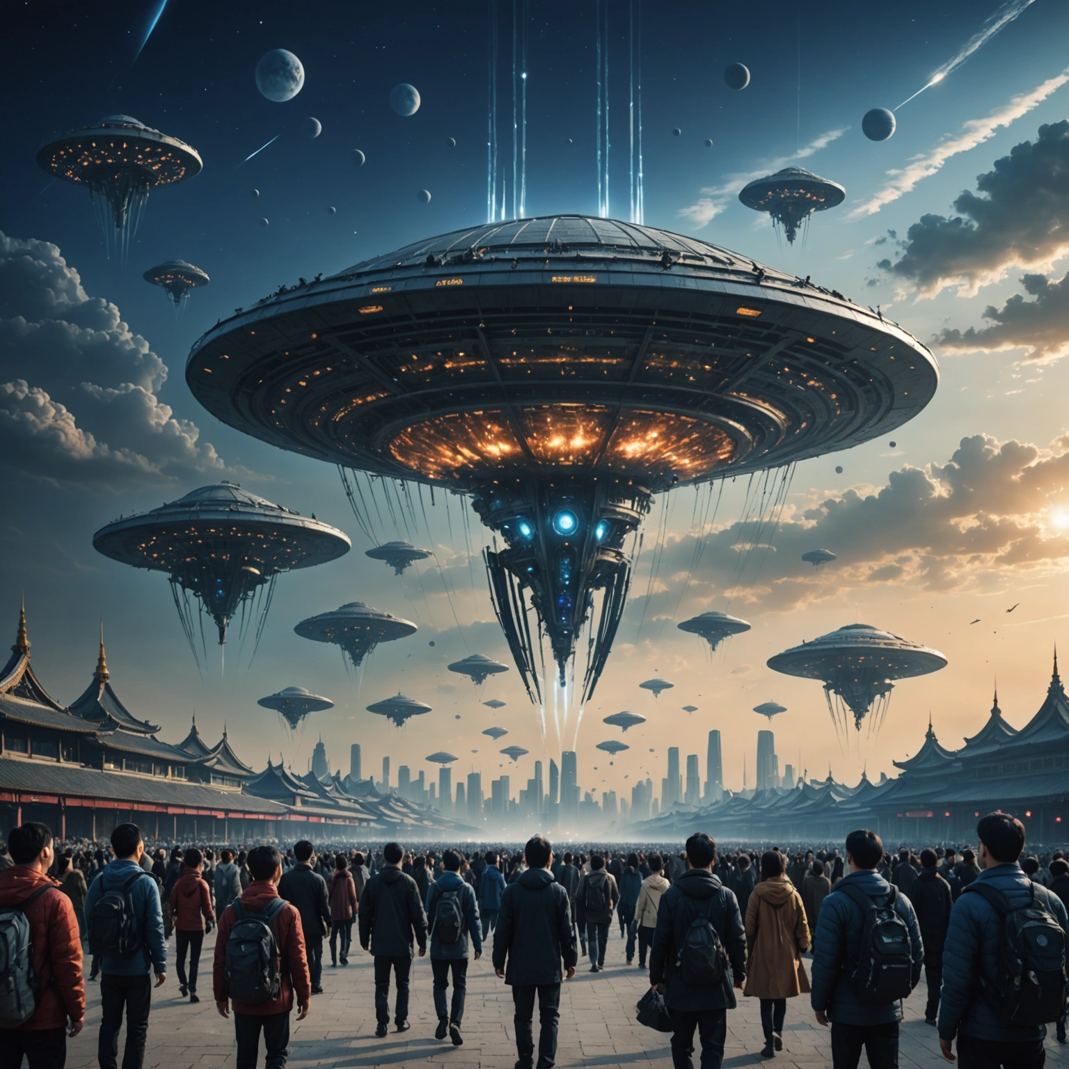 The Arrival of the Extraterrestrials from the Celestial Heavens of Tianjin