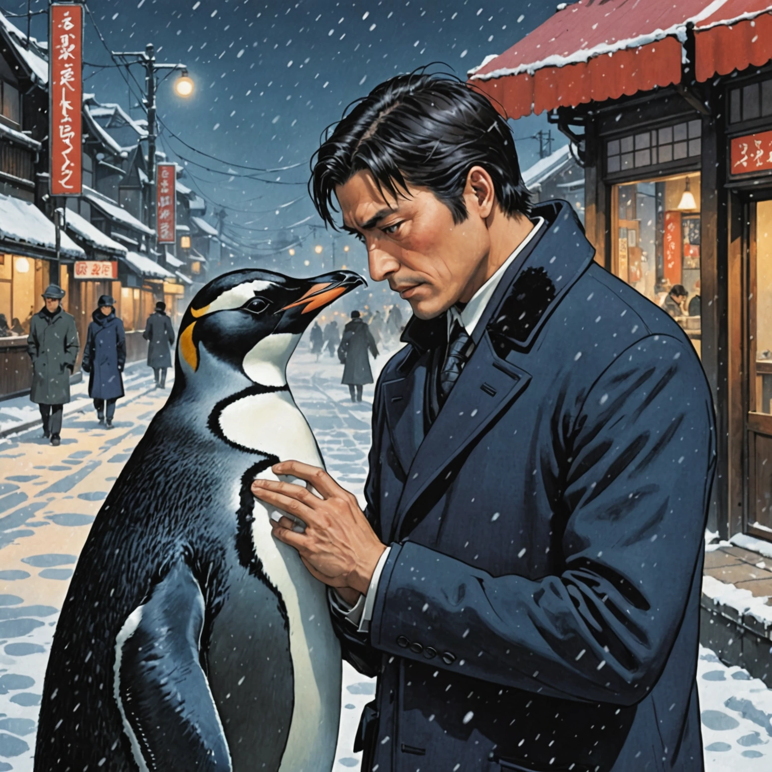 Penguin Infidelity in Muromachi: A Frozen Betrayal