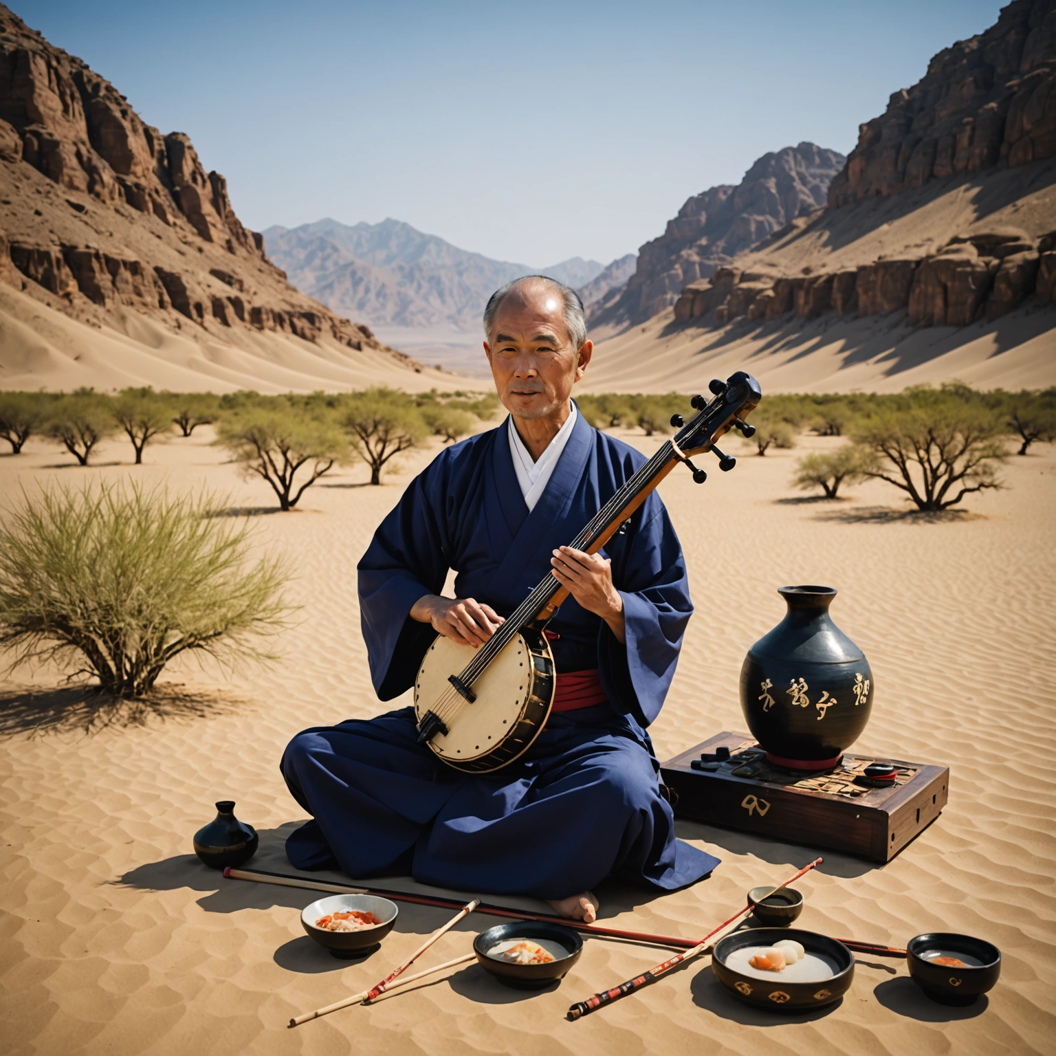 The Shamisens Tune in the Desert