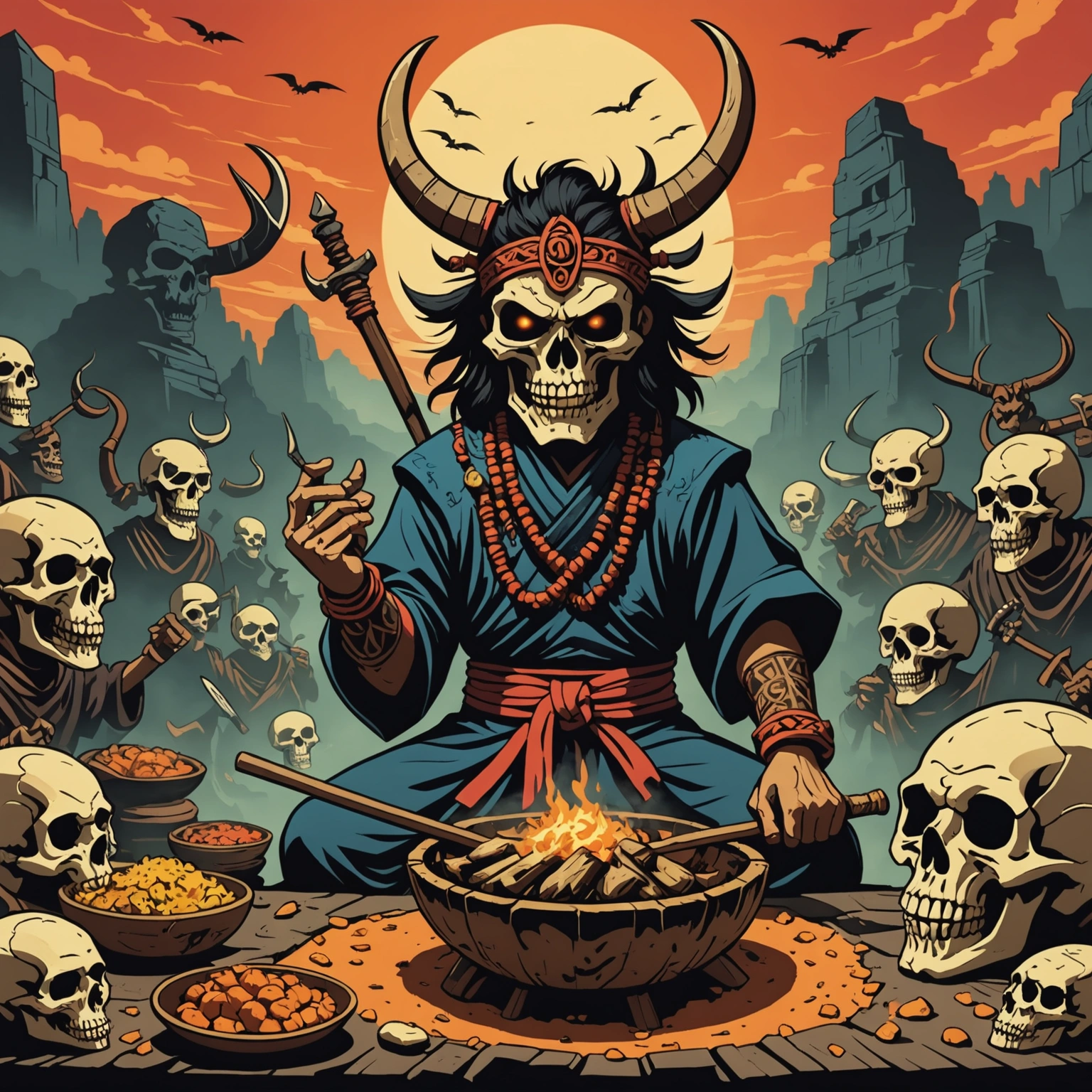 Jomons Curse Song and the Skulls Feast